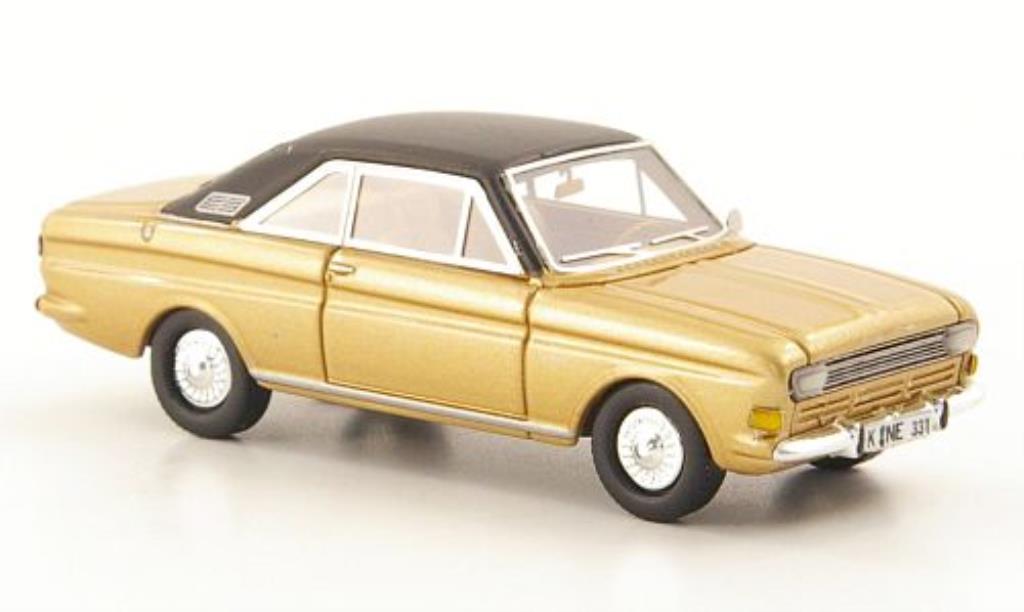 Ford Taunus 1/87 Neo P6 15M Coupe gold/noire 1968 miniature