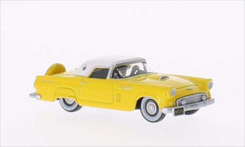 Ford Thunderbird 1/87 Oxford jaune/blanche 1956 miniature
