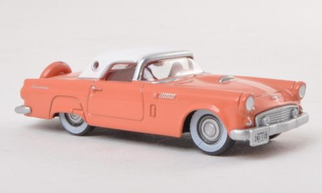 Ford Thunderbird 1/87 Oxford Hardtop pink/blanche 1956 miniature
