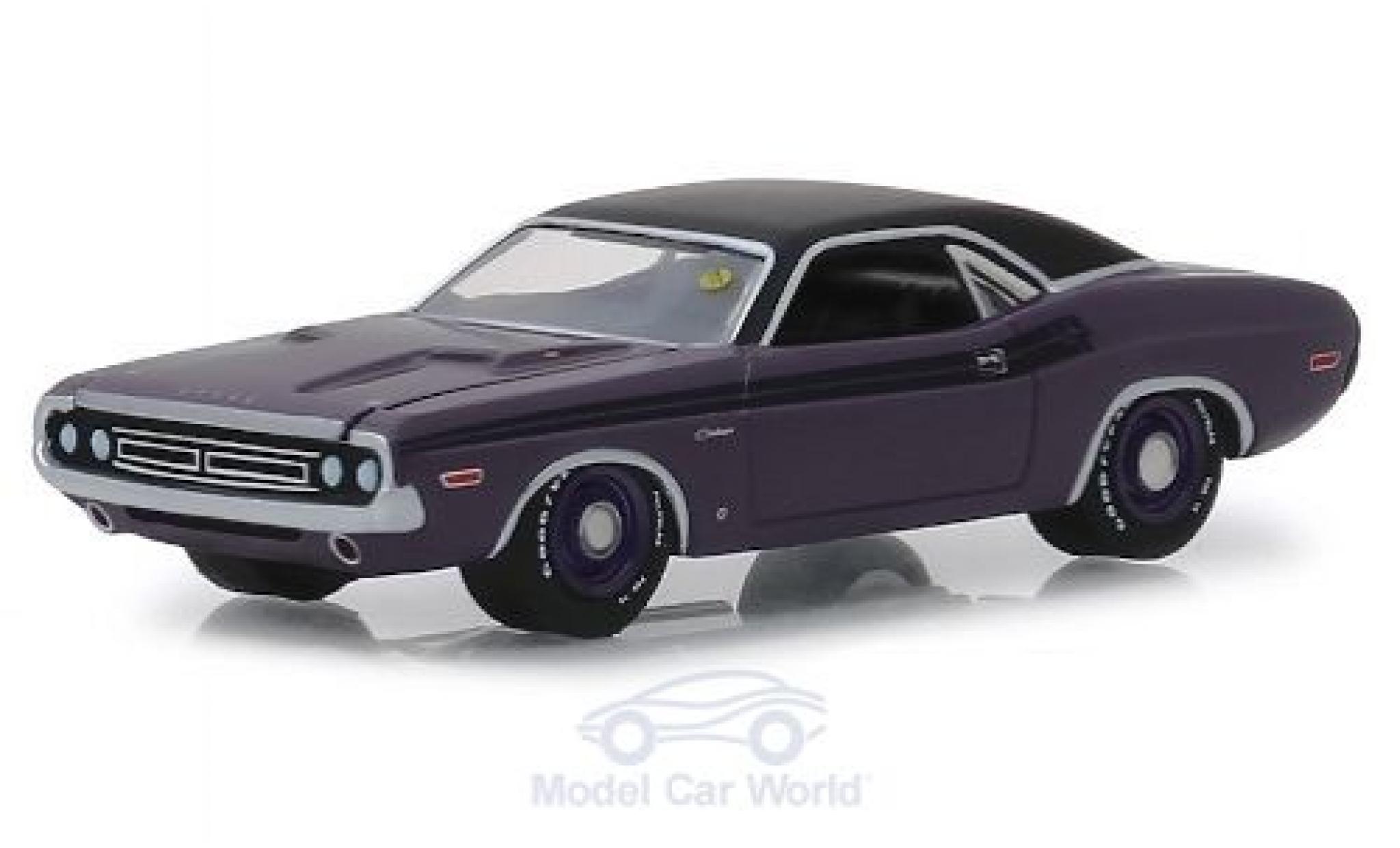 Dodge Challenger 1/64 Greenlight R/T Hemi metallise violette/noire 1971