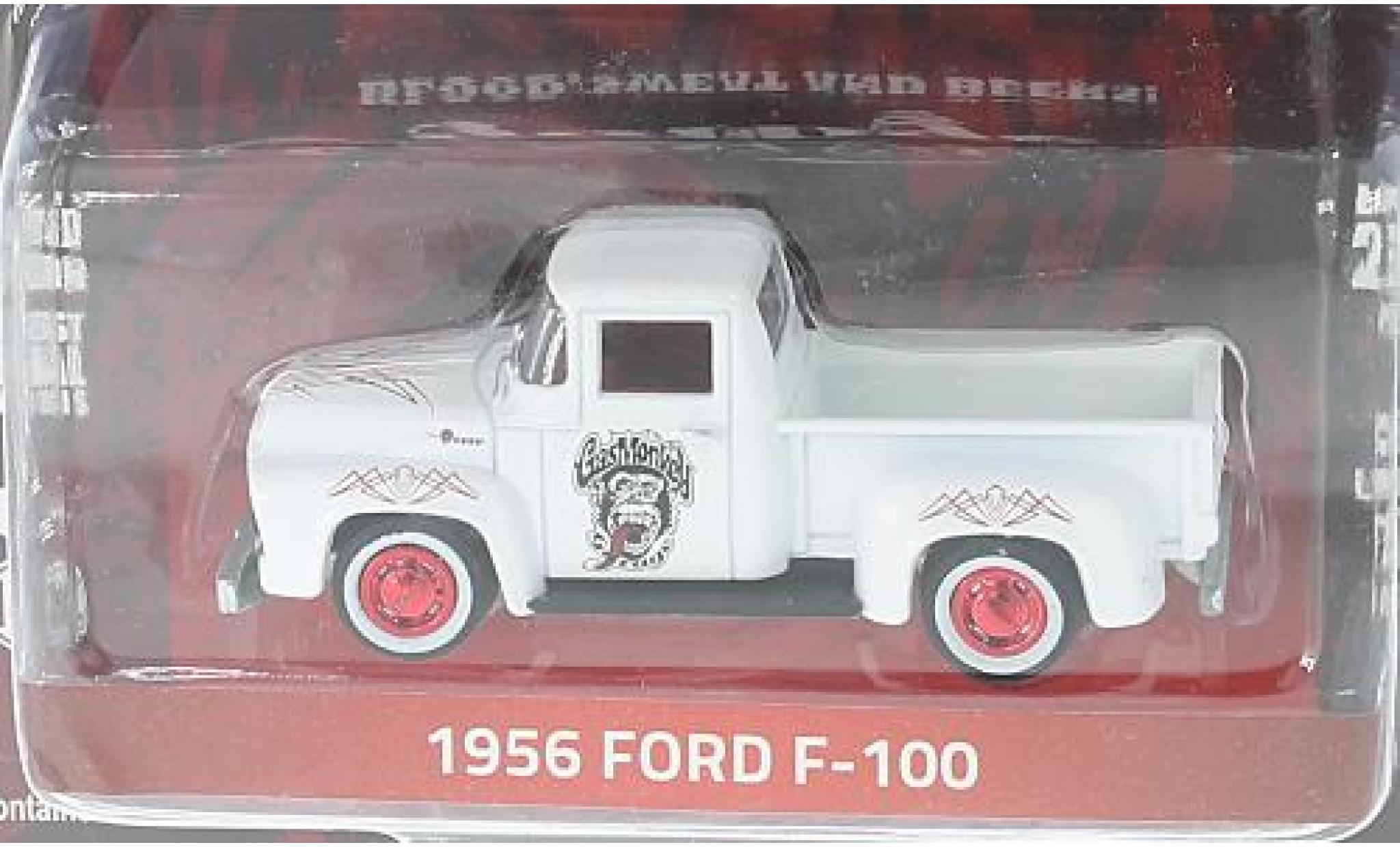 Ford F-1 1/64 Greenlight 00 blanche/rouge Gas Monkey Garage 1956