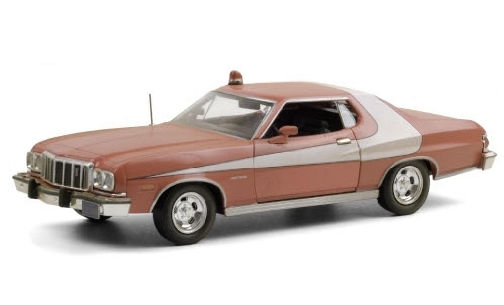 Ford Gran Torino 1/24 Greenlight rouge/blanche 1976 Starsky and Hutch (TV-s�rie 1975-79) avec Witterungsspuren