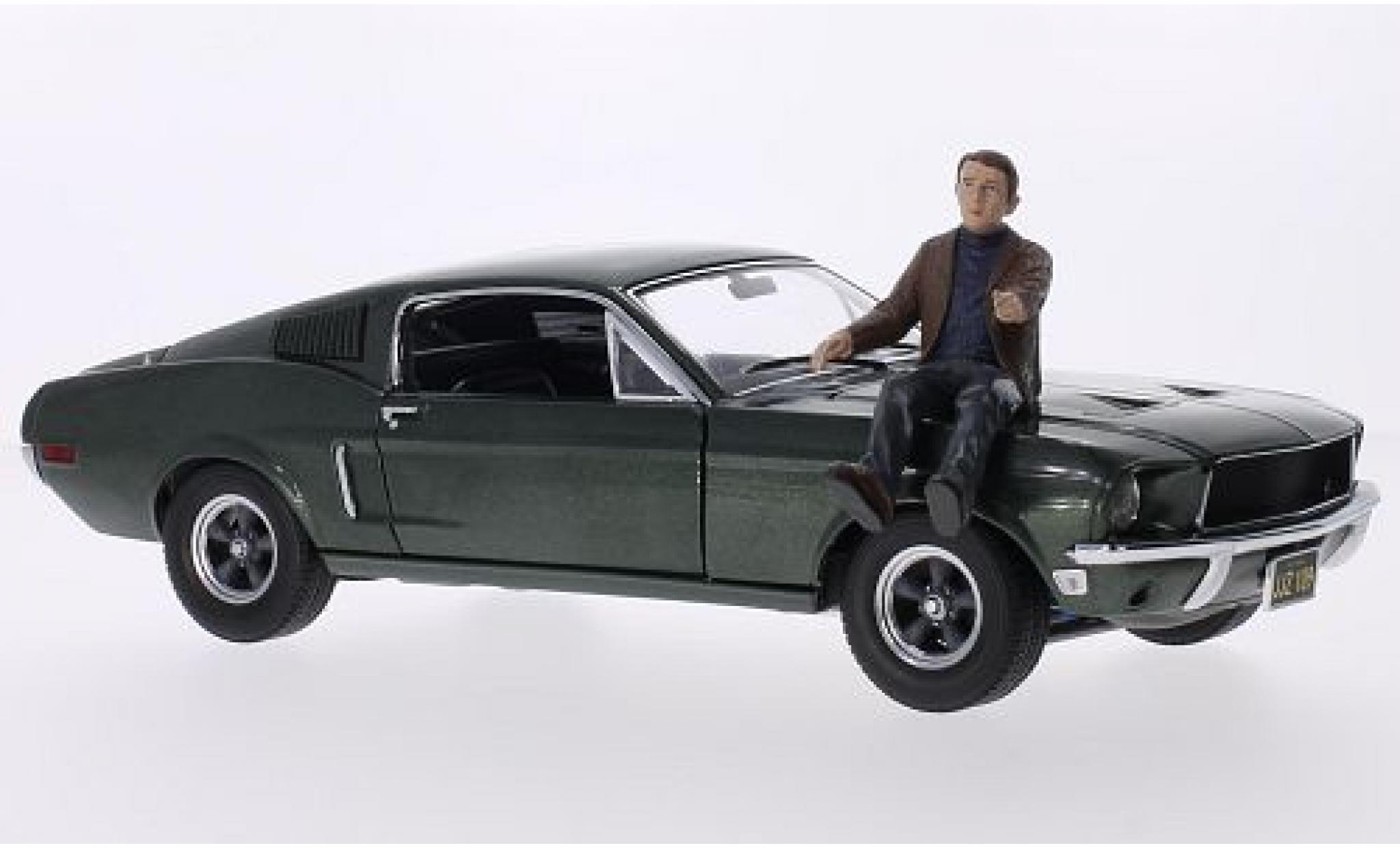 Greenlight Voiture Miniature Ford Mustang GT de 1968 Detroit Non Restaurée Rouillée du Film Bullitt au 1/24 