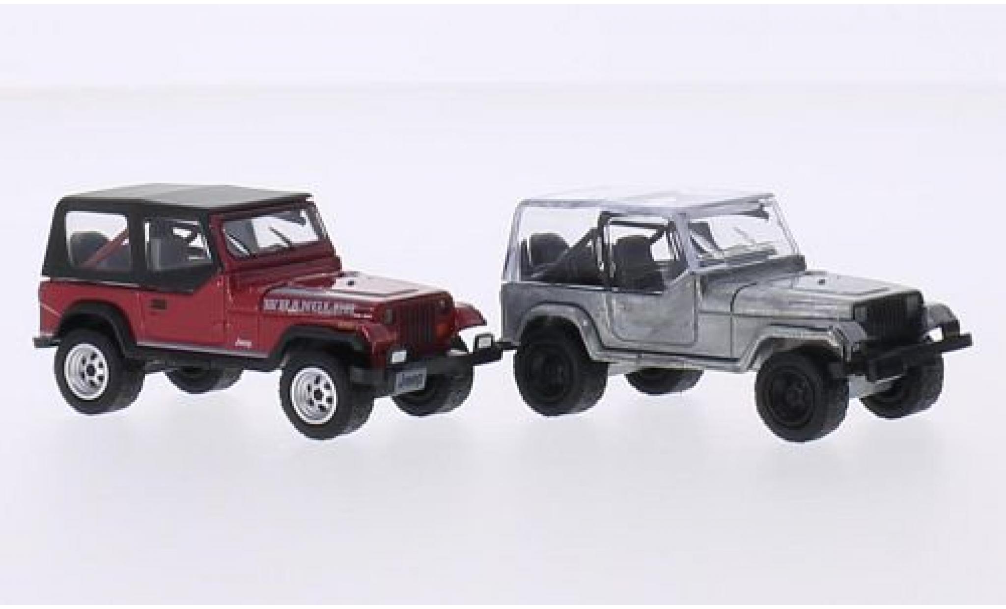 Diecast Model Cars Jeep Wrangler 1/64 Greenlight Red/aluminium 1987 2er ...