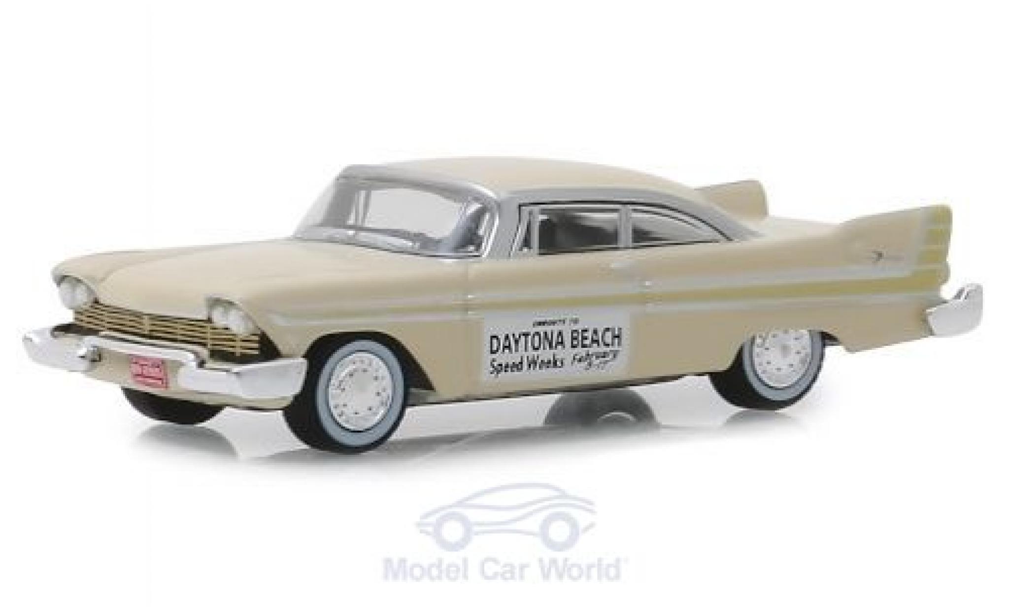 Plymouth Fury 1/64 Greenlight beige Daytona Beach Speed Weeks 1957