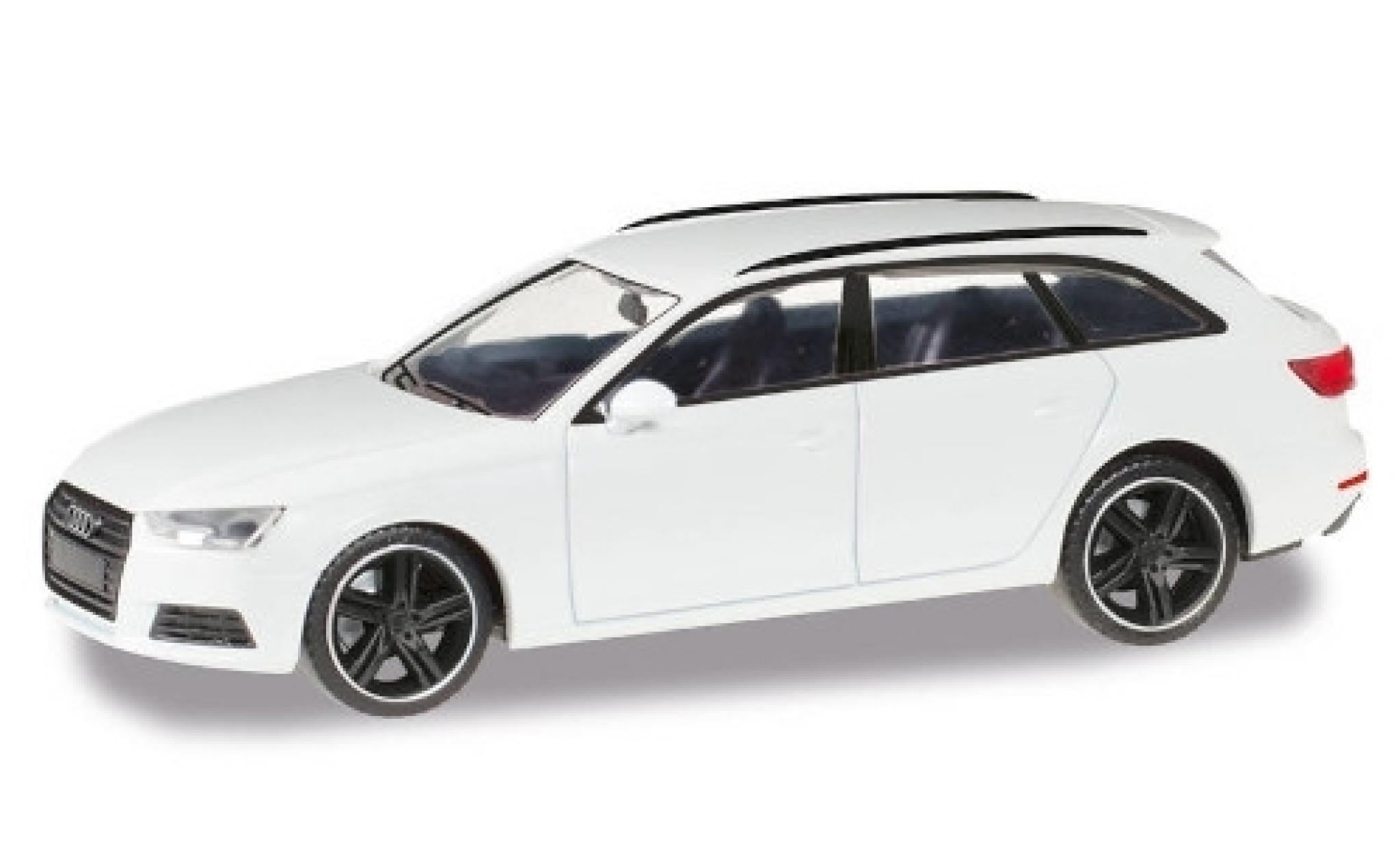 Diecast model cars Audi A4 1/87 Herpa Avant white Black Edition 