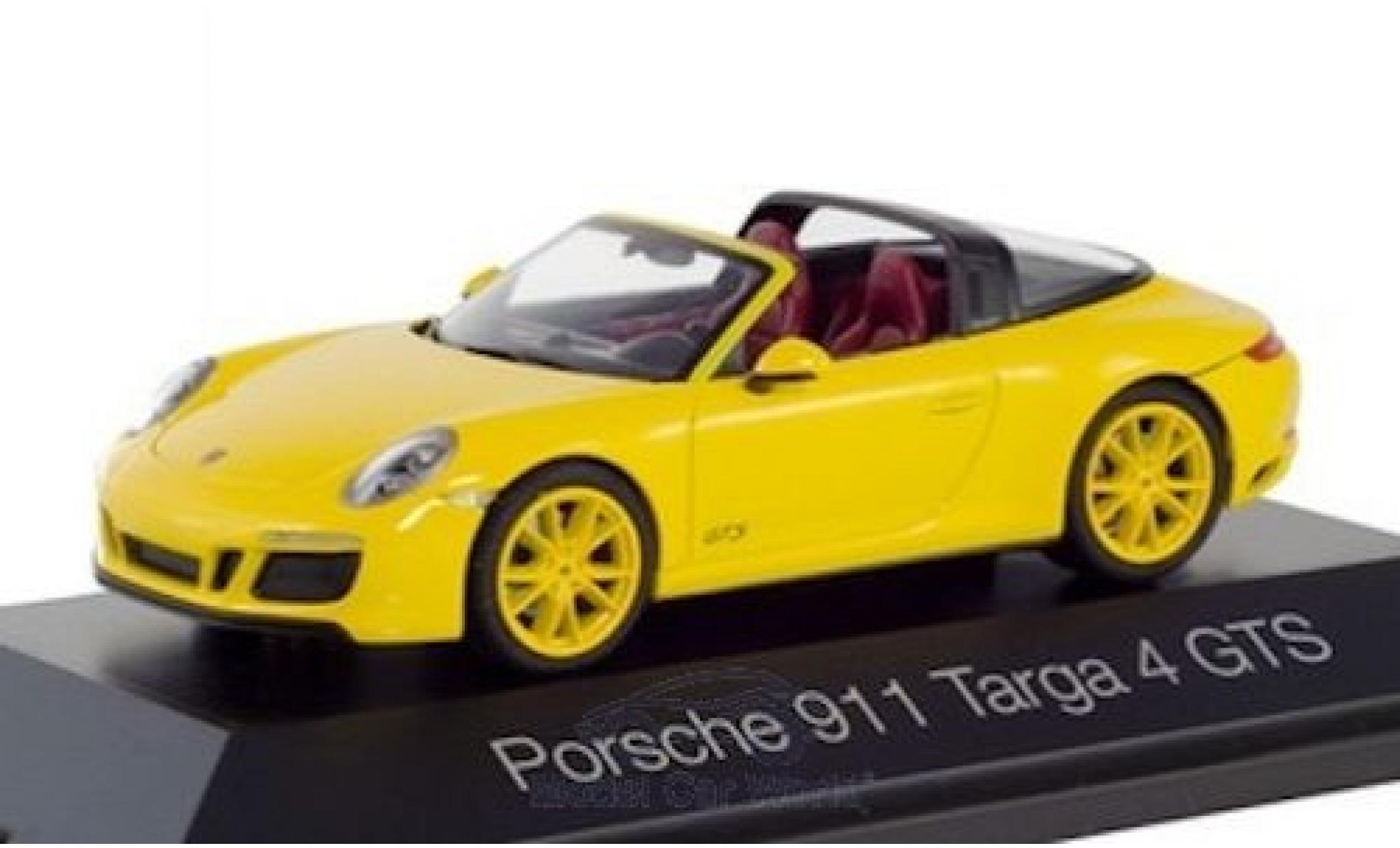 Porsche 992 Targa 1/43 Herpa 911 4 GTS  jaune