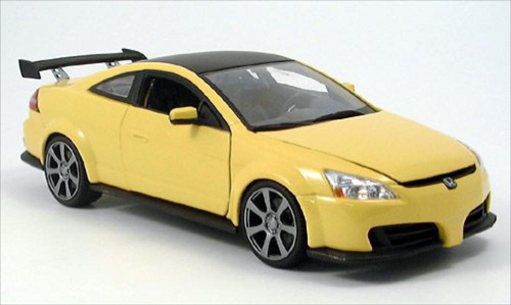 Honda Accord 1/18 Motormax Tuning jaune/matt-noire miniature