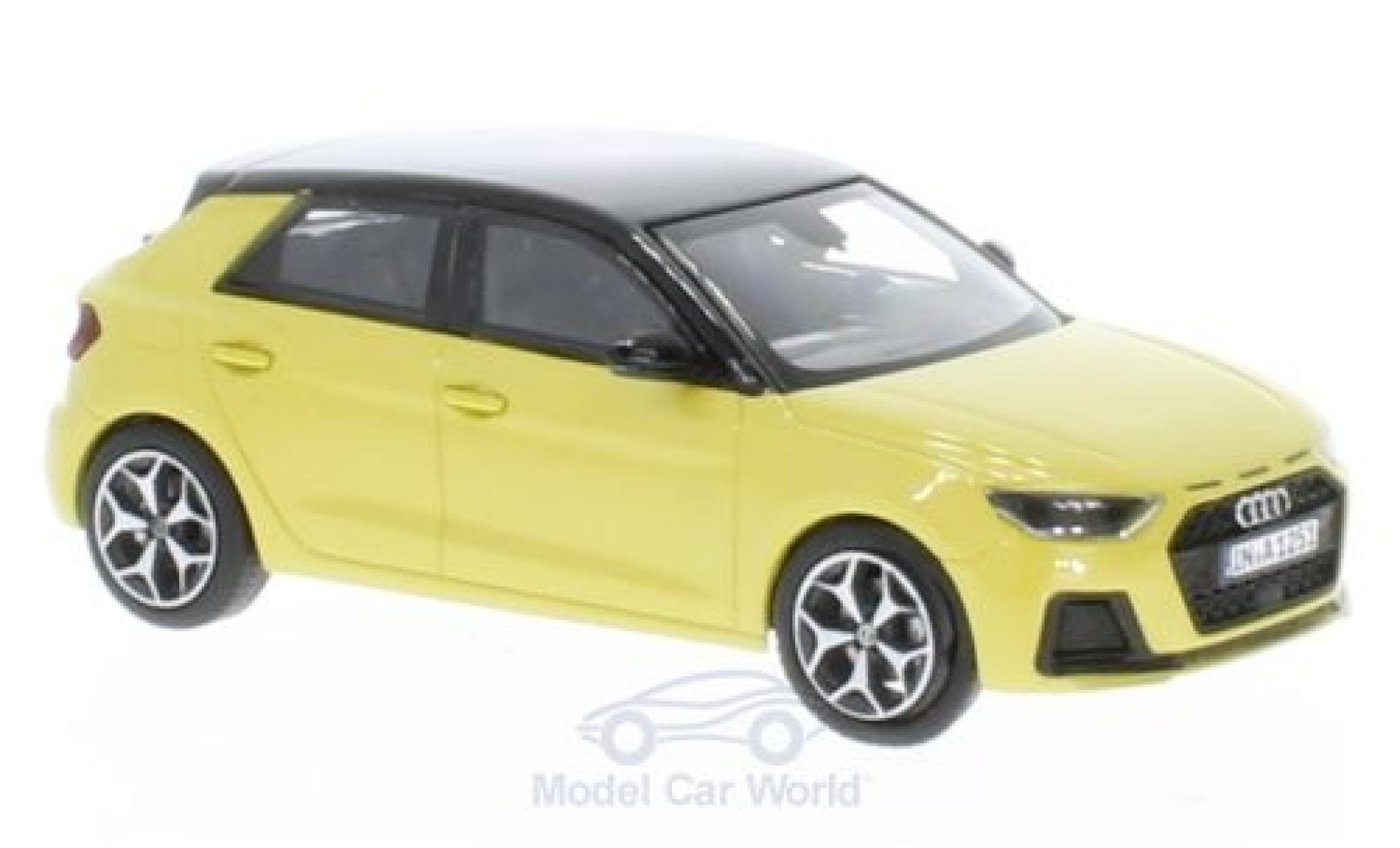Audi A1 1/43 iScale Sportback metallic-yellow/black 2018
