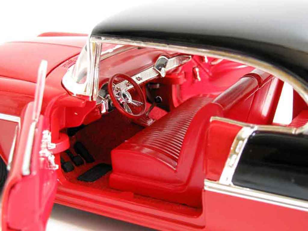 Chevrolet Bel Air 1955 1/18 Ertl 1955 hot rod red et grey
