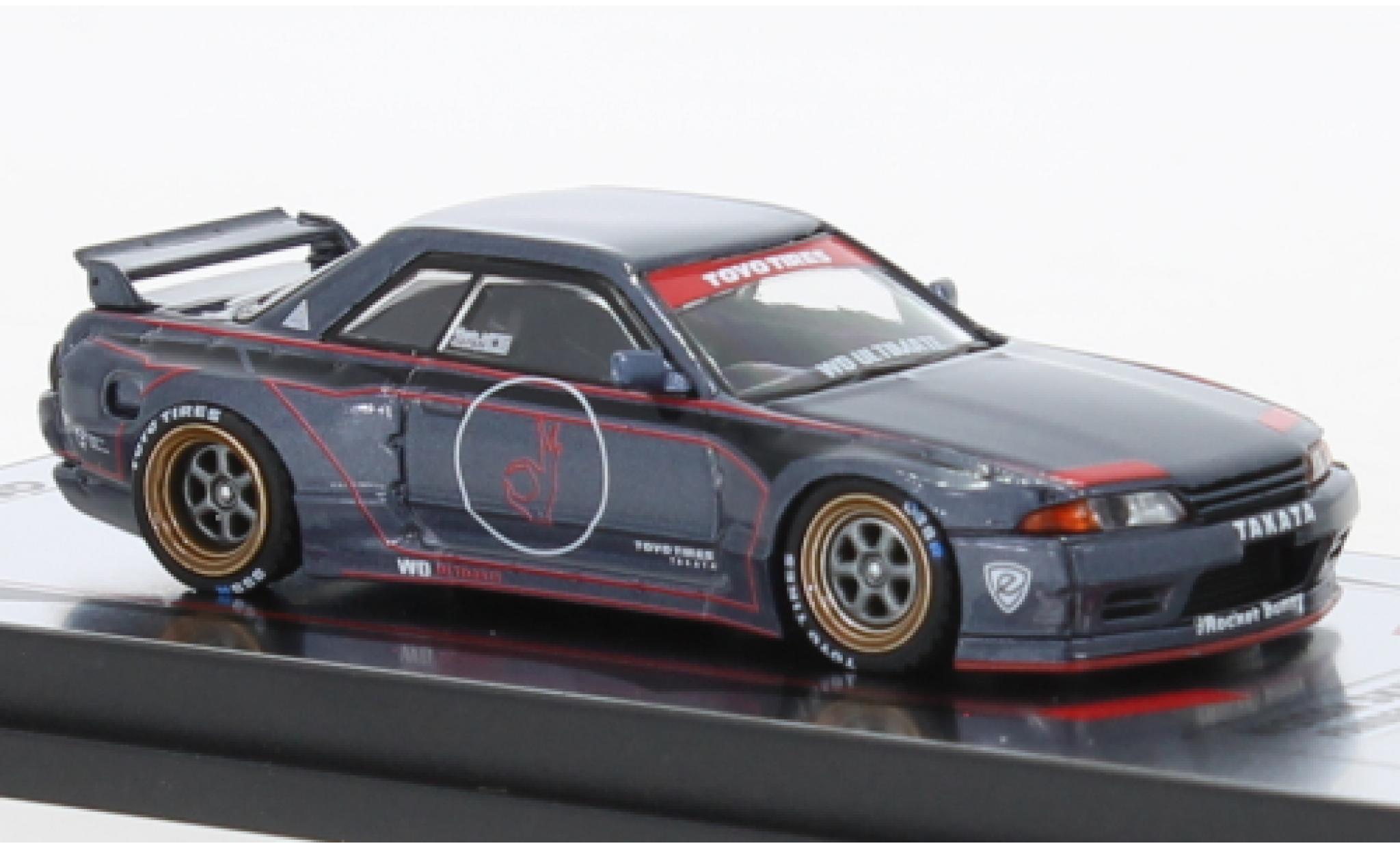 Modellino In Miniatura Nissan Skyline 164 Inno64 Gt R R32 Pandem Metallise Grigiodekor Rhd 