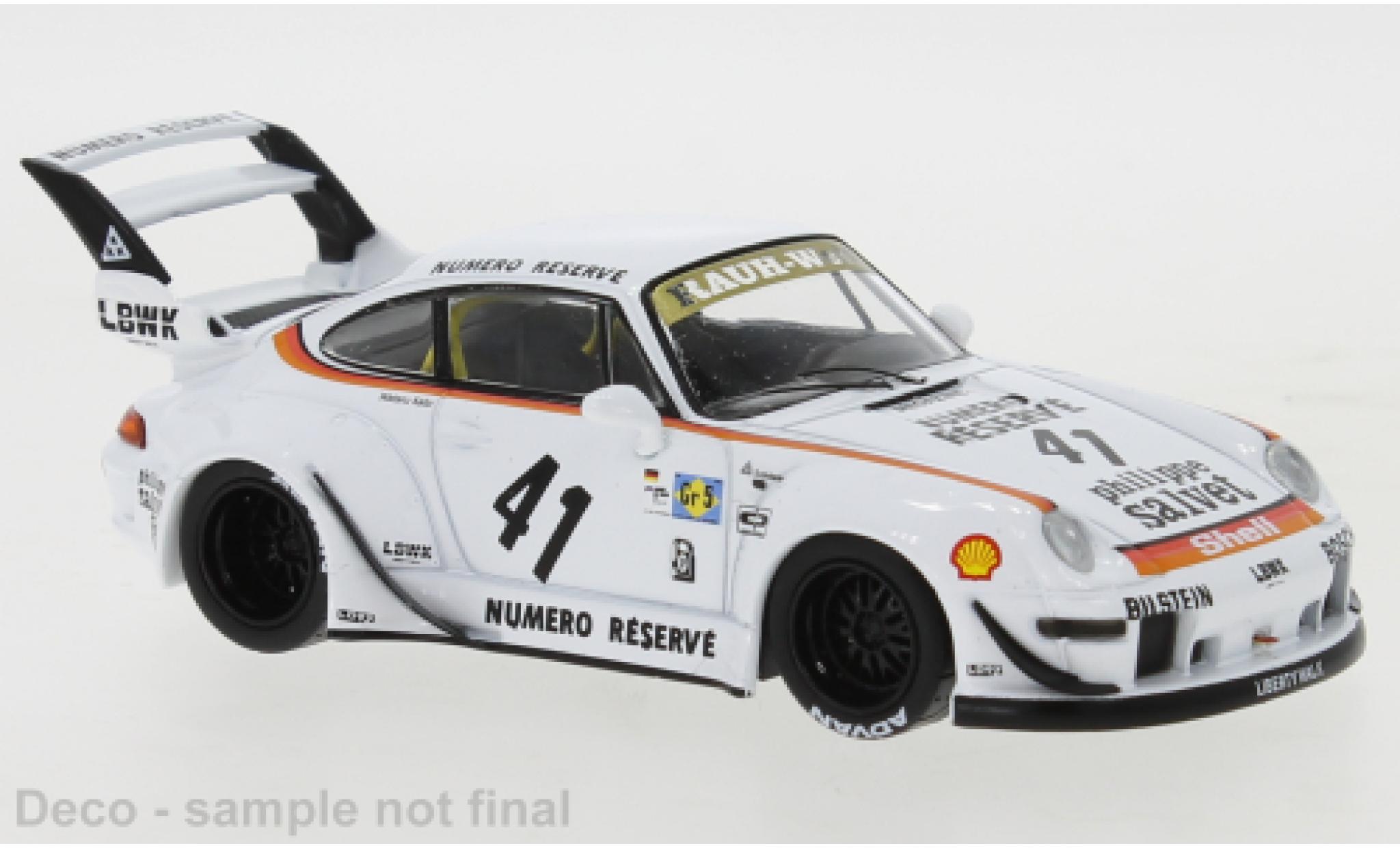 Porsche 993 RWB 1/43 IXO LBWK blanche/Décorer