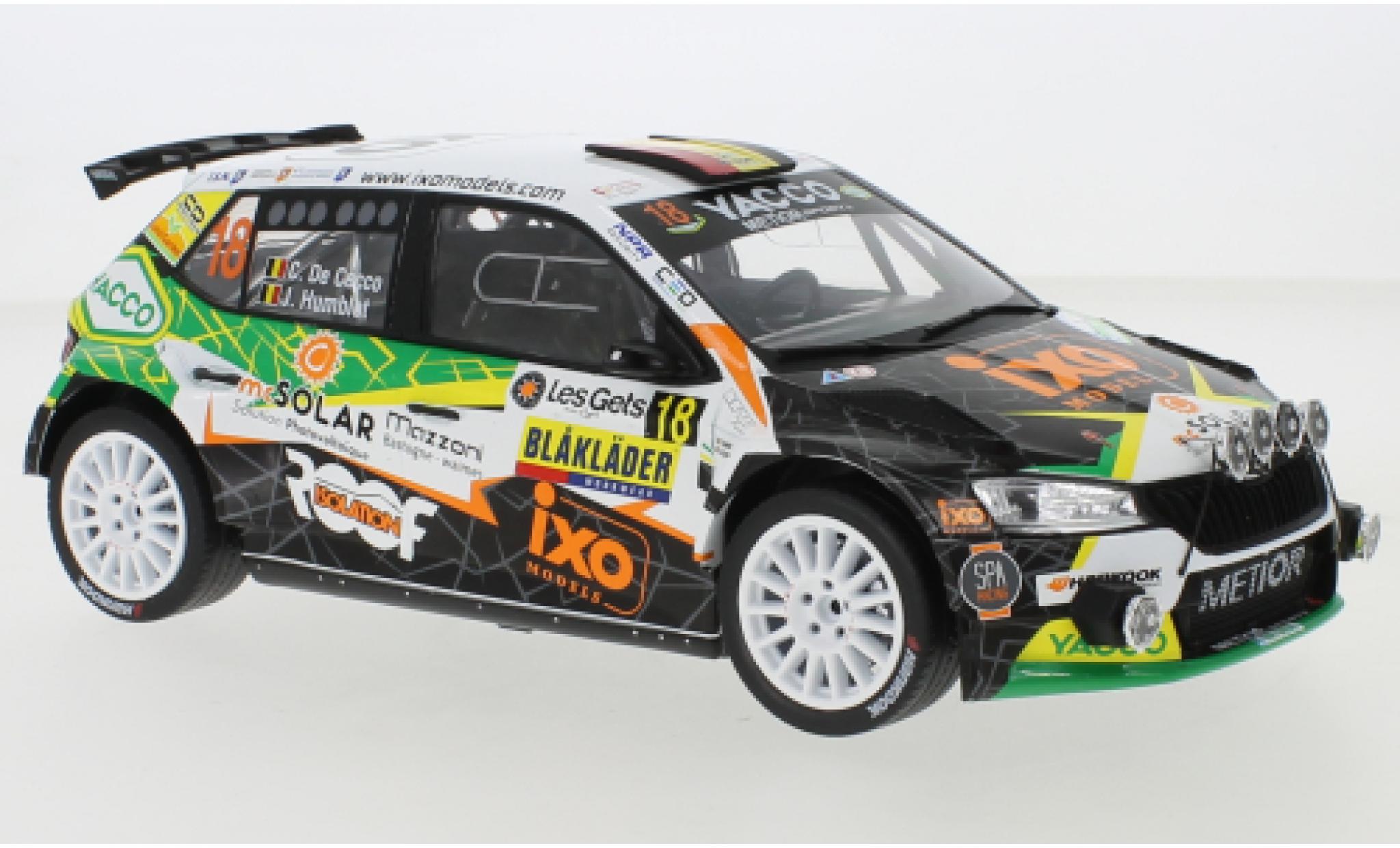 Modellautos Skoda Fabia 1 18 IXO R5 Evo No 18 Rally Condroz 2019