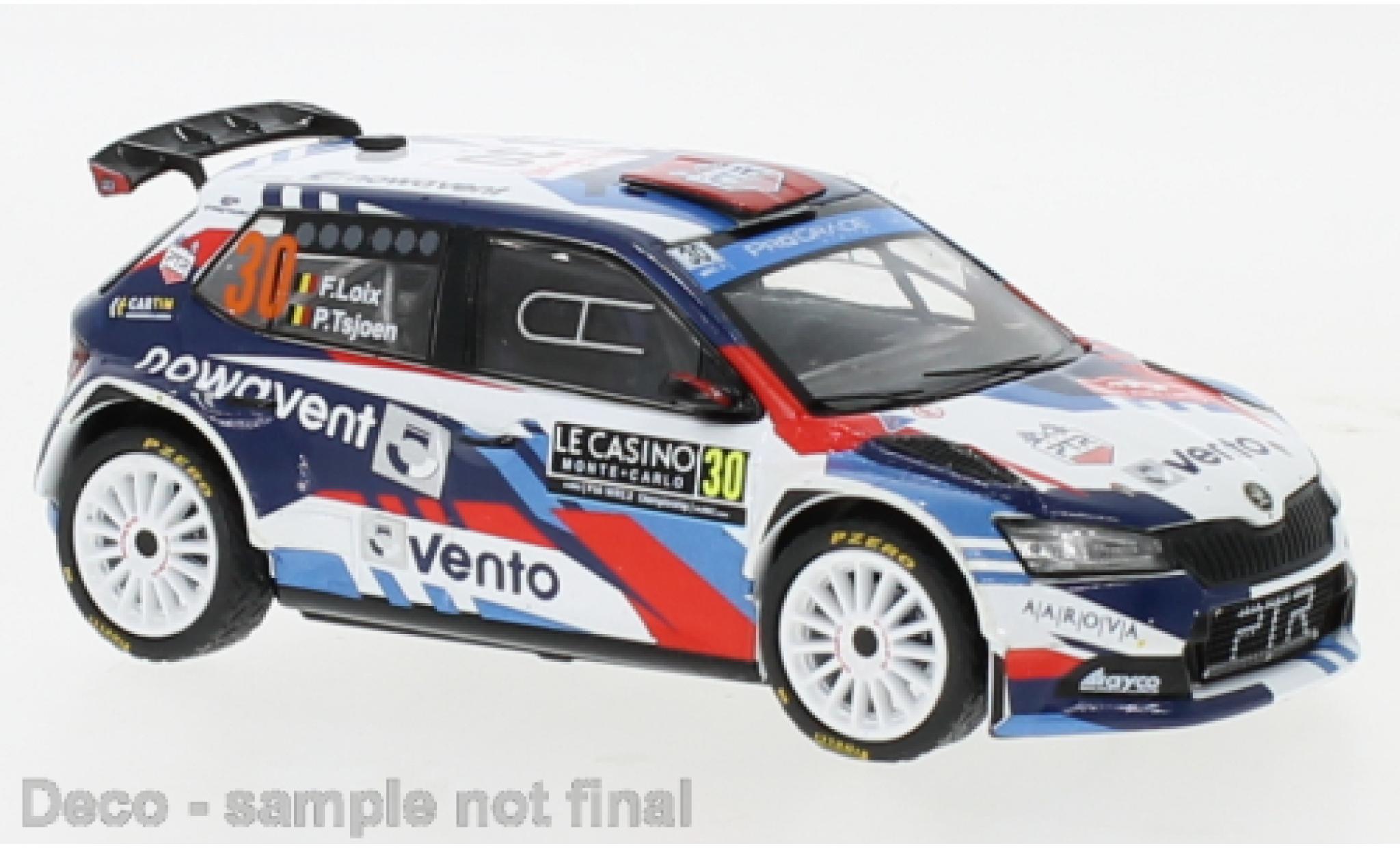 Modellautos Skoda Fabia 1 43 IXO Rally2 EVO No 30 WRC Rally Monte Carlo