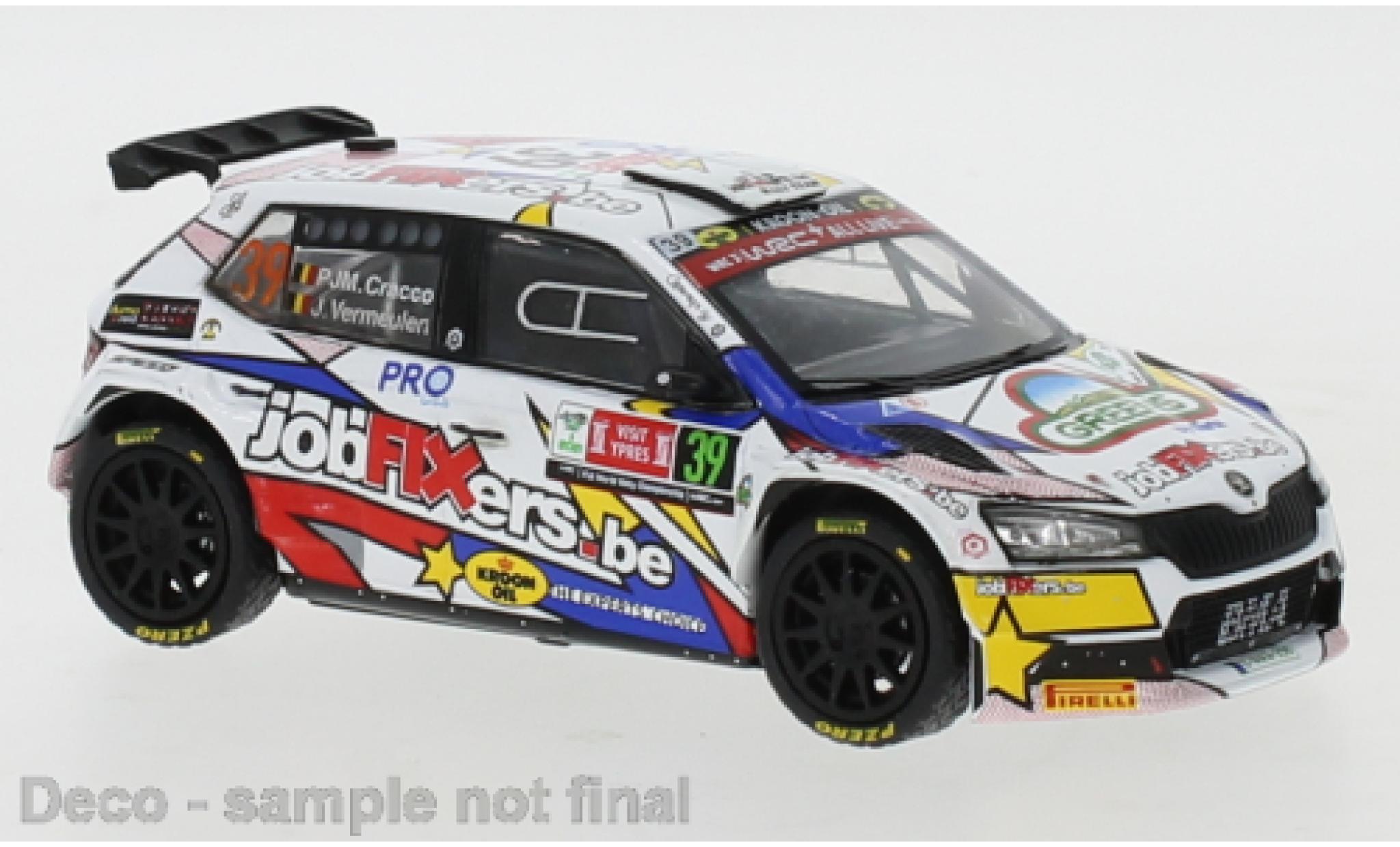 Miniature Skoda Fabia 1 43 IXO Rally 2 EVO No 39 Jobfixers Be Rally