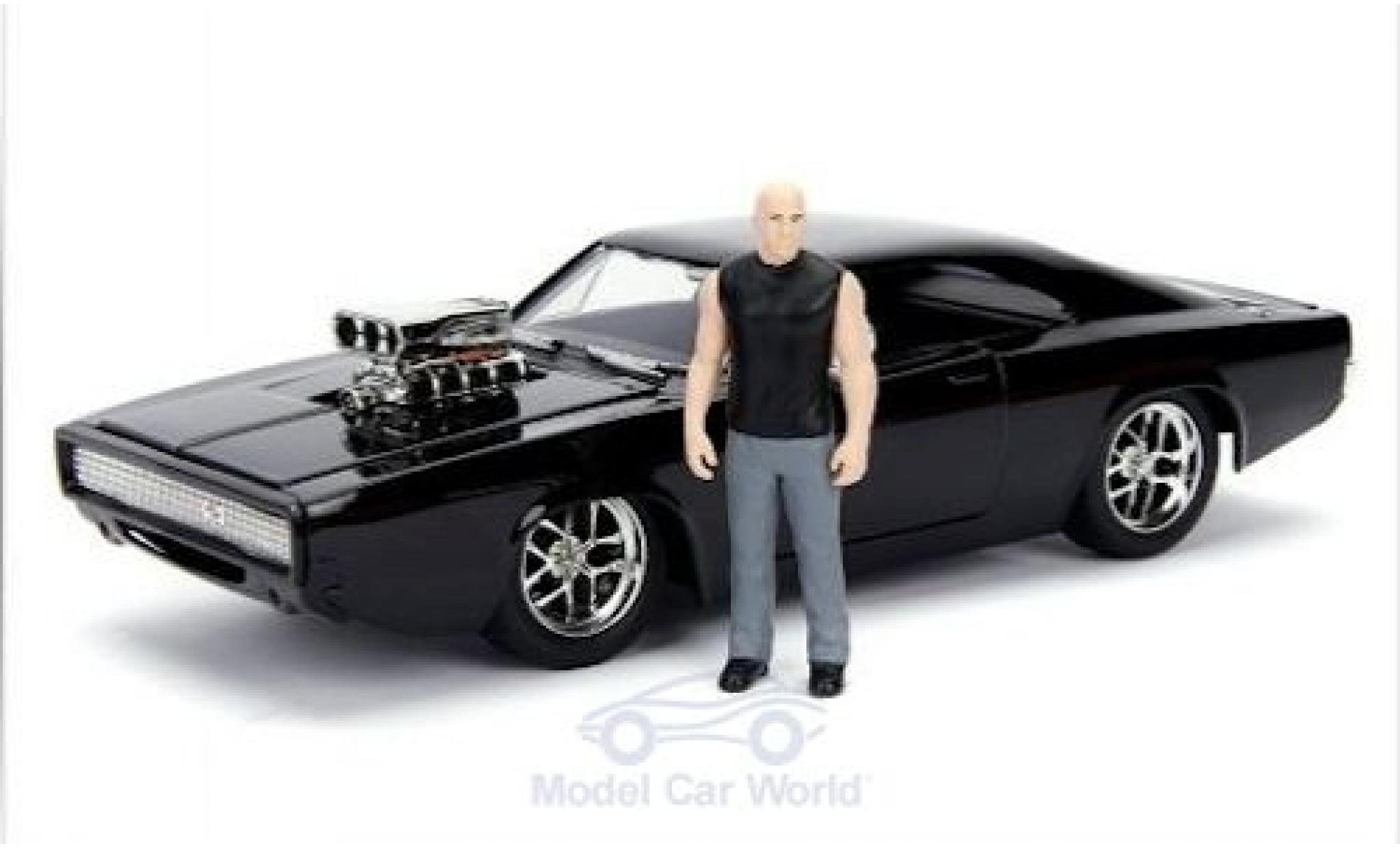 Dodge Charger 1/24 Jada Toys Toys Toys Toys R/T Street negro Fast & Furious 1970 mit Figur