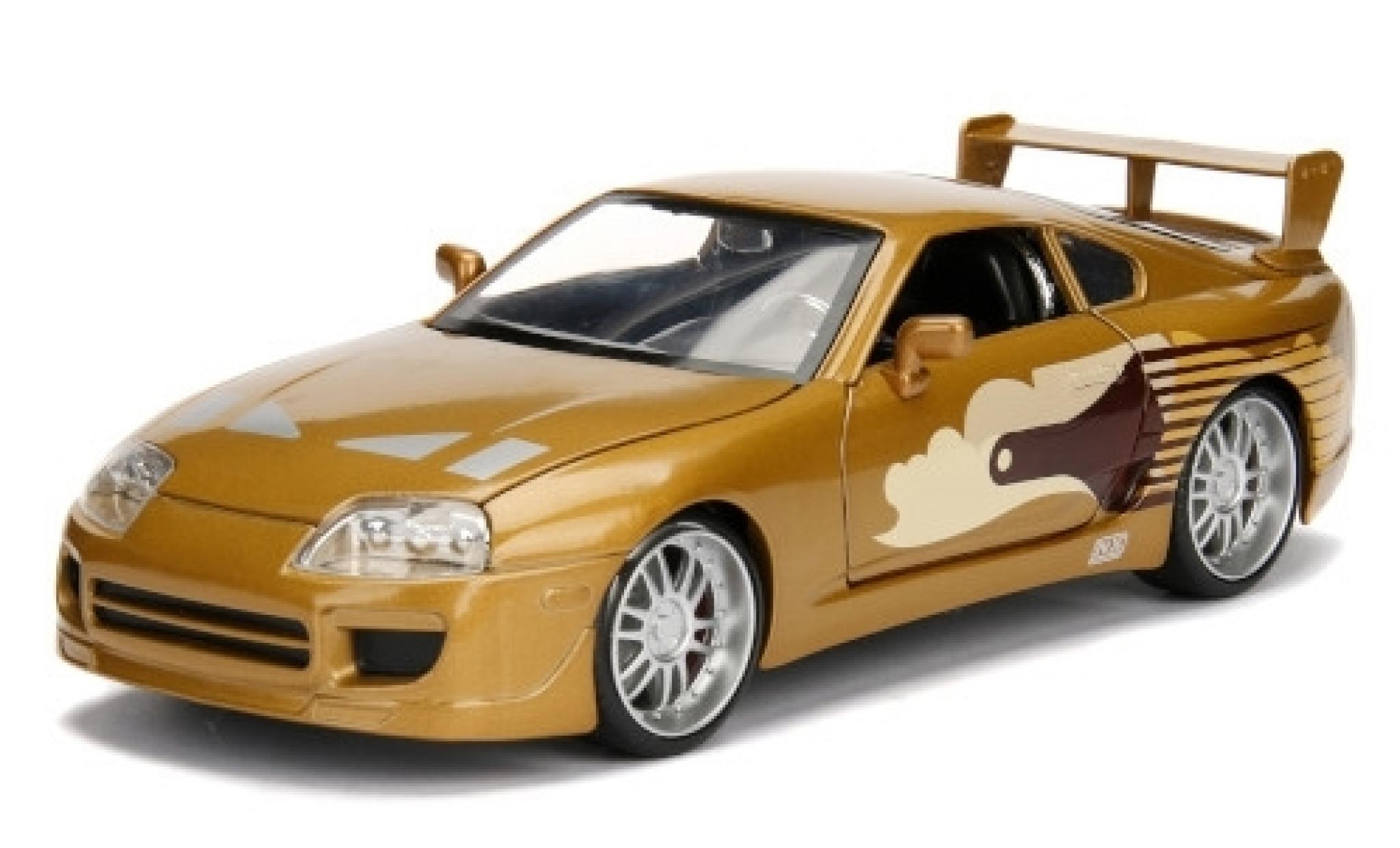 Modellautos Toyota Supra 1 24 Jada tuning metallic brun Décorer rapide