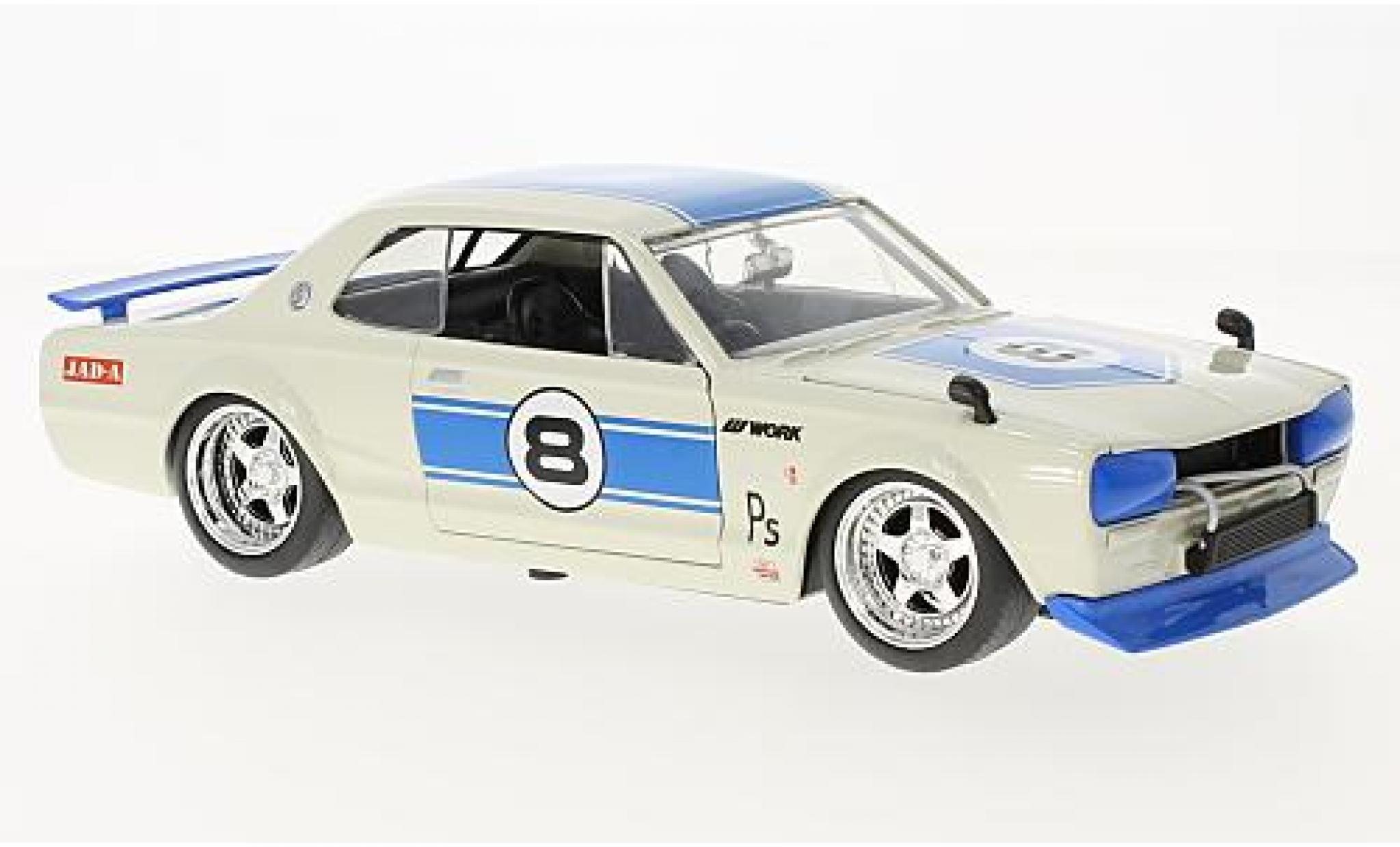 Modellino In Miniatura Nissan Skyline 124 Jada Toys 2000 Gt R Kpgc 10 Biancoblu Rhd 1971 