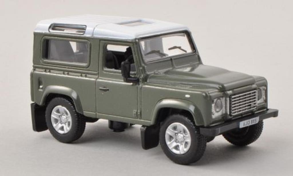 Land Rover Defender 1/76 Oxford 90 Station Wagon grise/blanche miniature