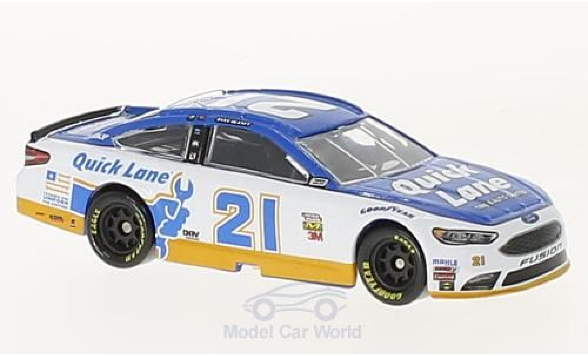 Ford Fusion 1/64 Lionel Racing No.21 Wood 21brougehers Quick Lane Nascar 2017 R.Blaney ohne Vitrine