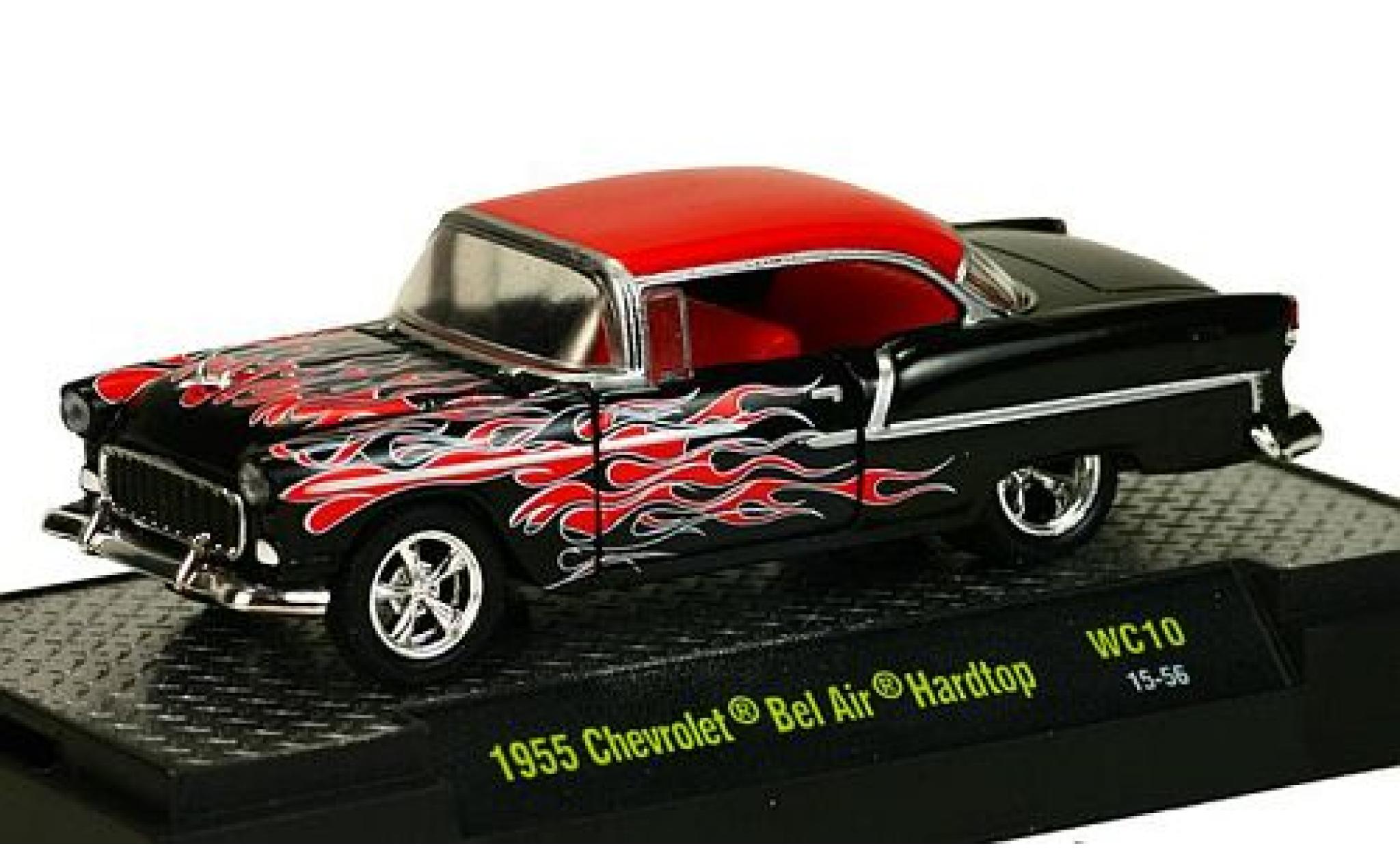 Diecast Model Cars Chevrolet Bel Air 1955 118 Ertl 1955 Hot Rod Red Et Grey 