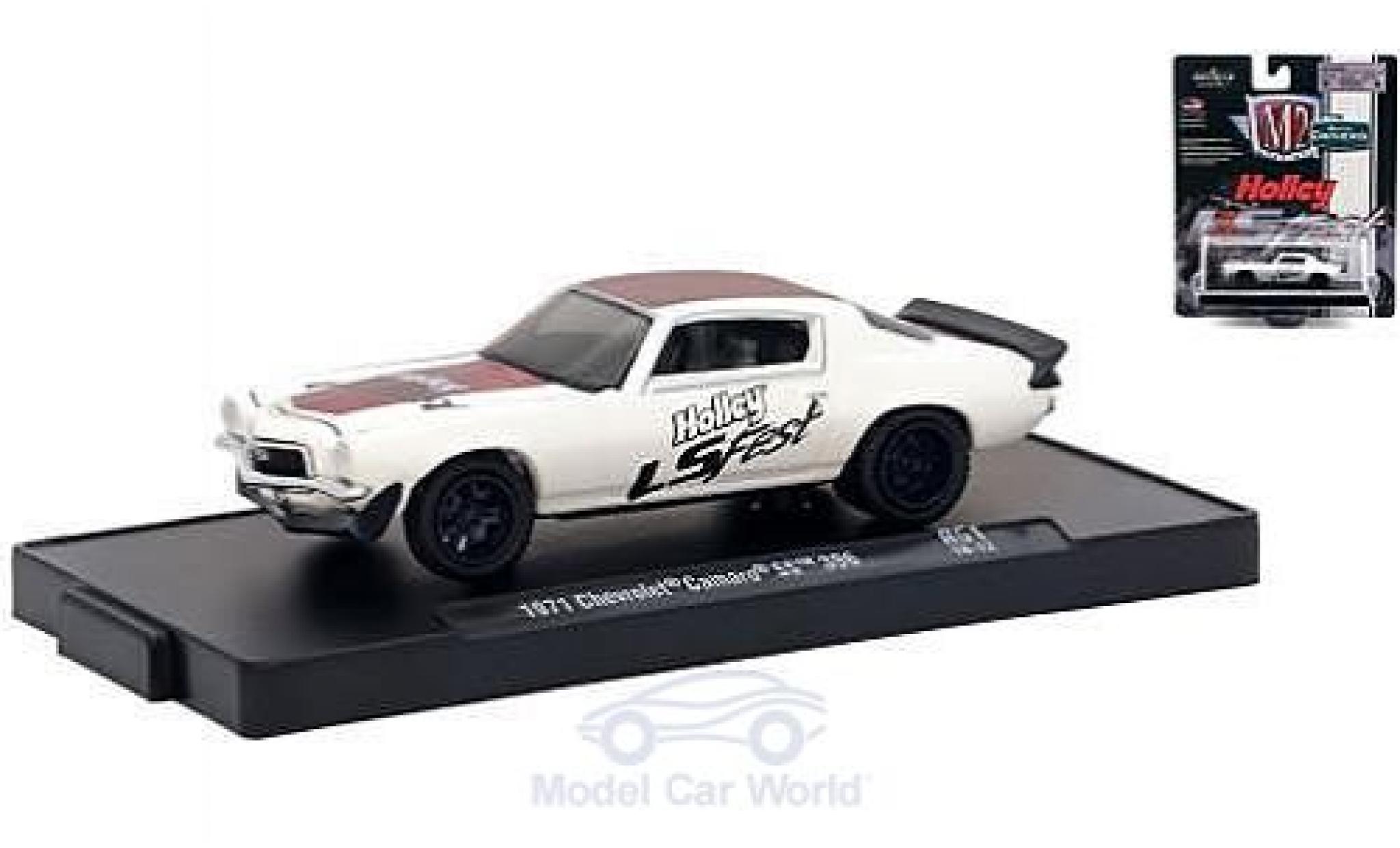 Chevrolet Camaro SS 1/64 M2 Machines SS 396 blanche/rouge Holley LS Fest 1971