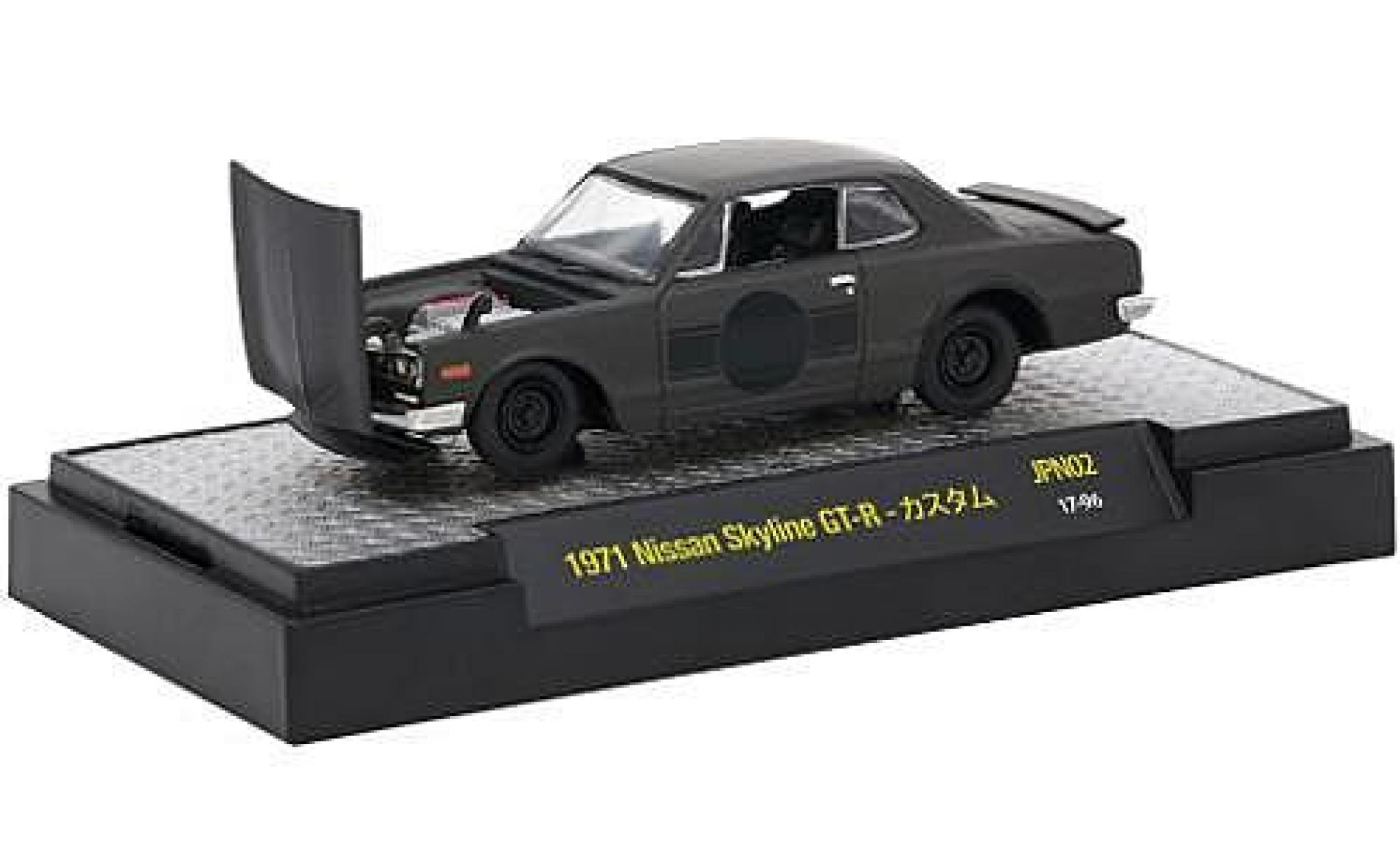 Nissan Skyline 1/64 M2 Machines GT-R matt-noire RHD 1971