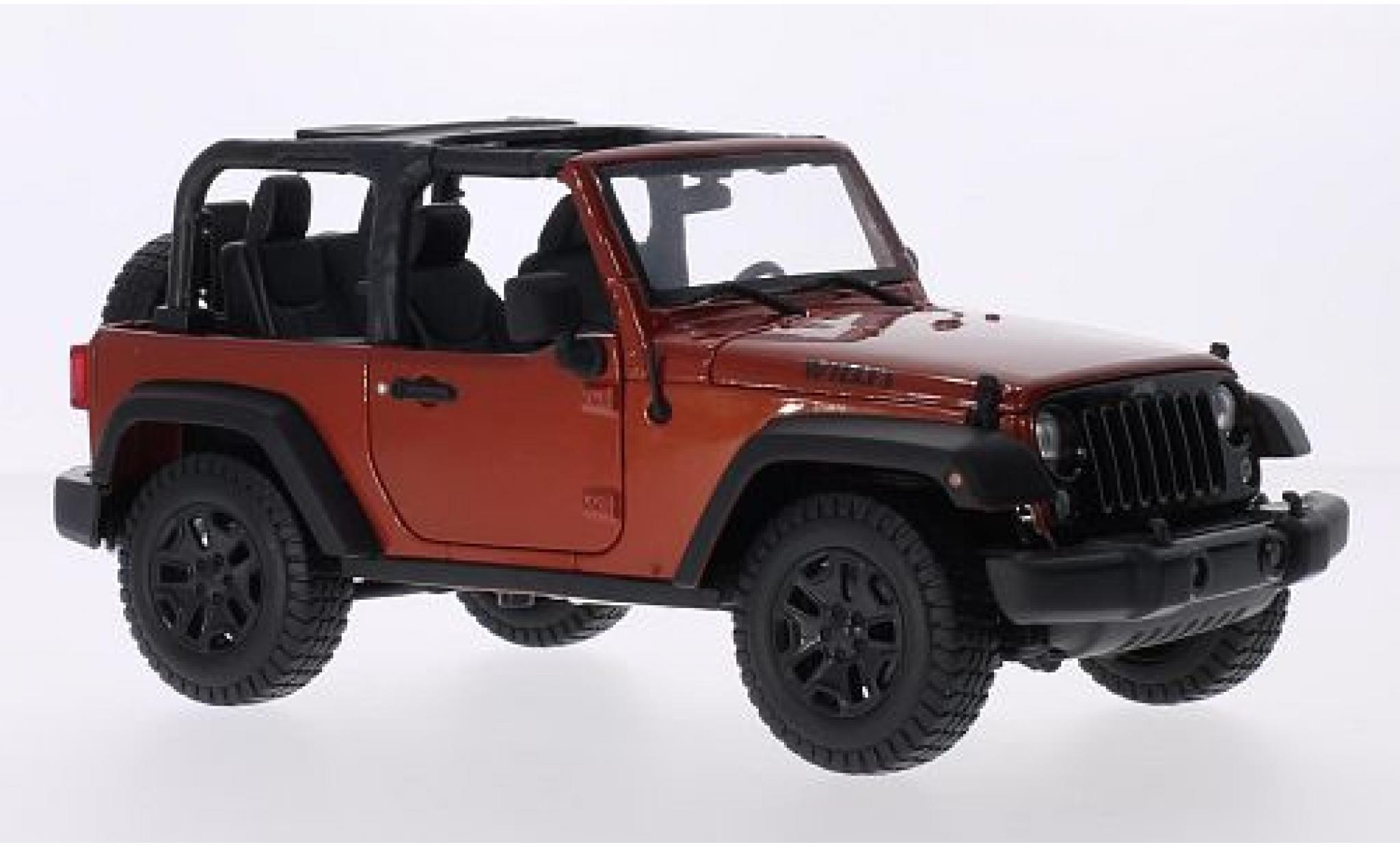 Miniature Jeep Wrangler 1/18 Maisto Metallise Bronze 2014 - Voiture ...