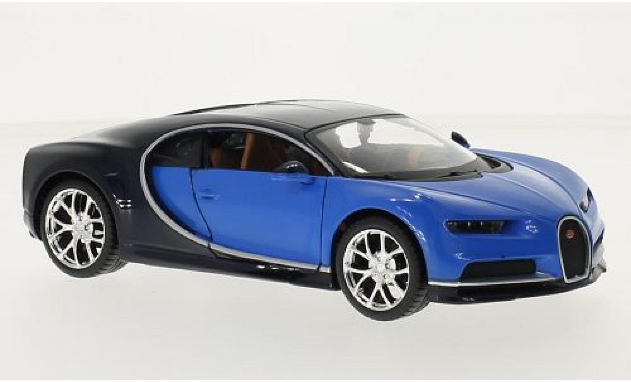 Diecast Model Cars Bugatti Chiron 124 Maisto Bleubleu Foncé 2016 Uk 0349