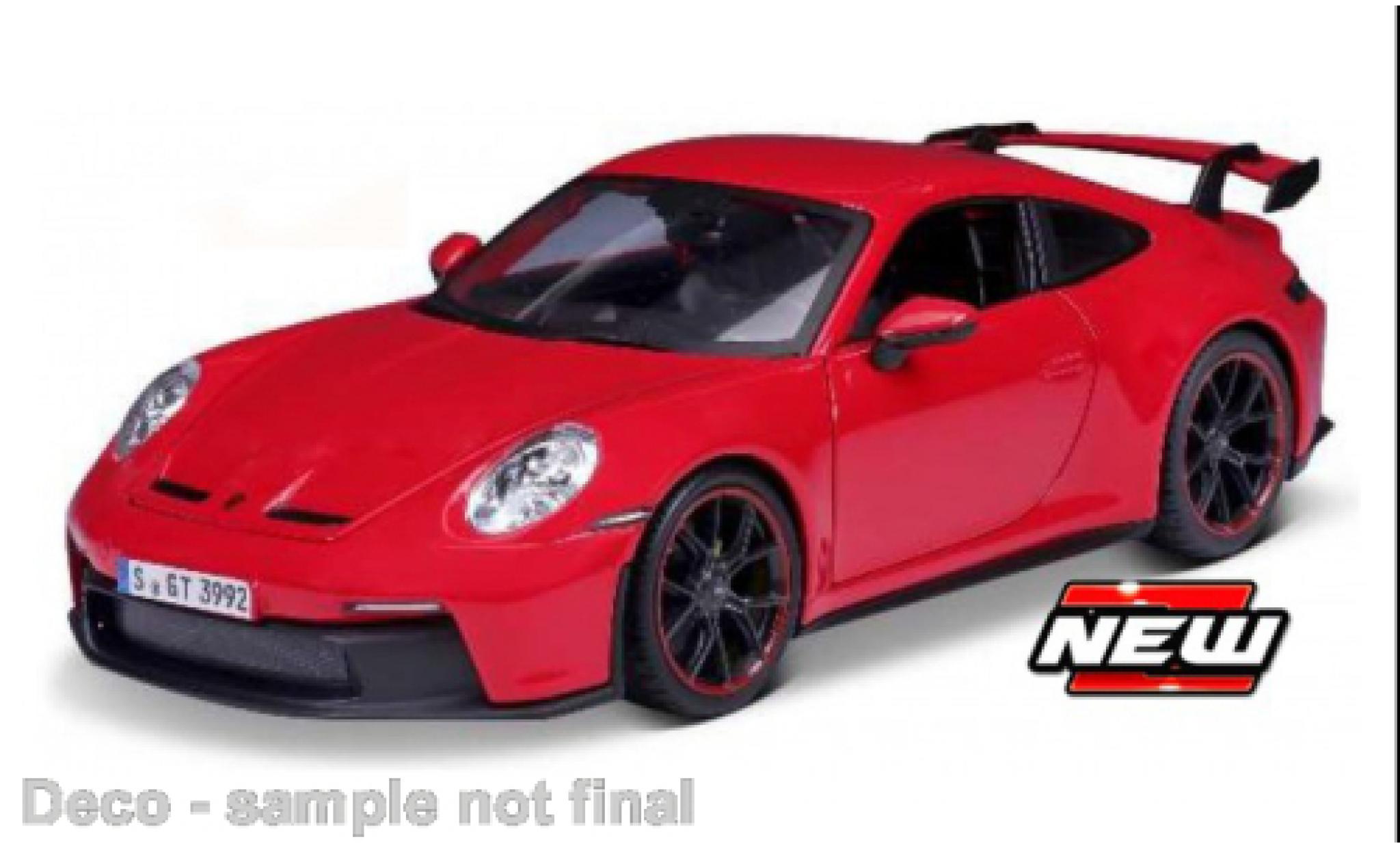 Diecast model cars Porsche 992 GT3 1/18 Maisto 911 red 2022 