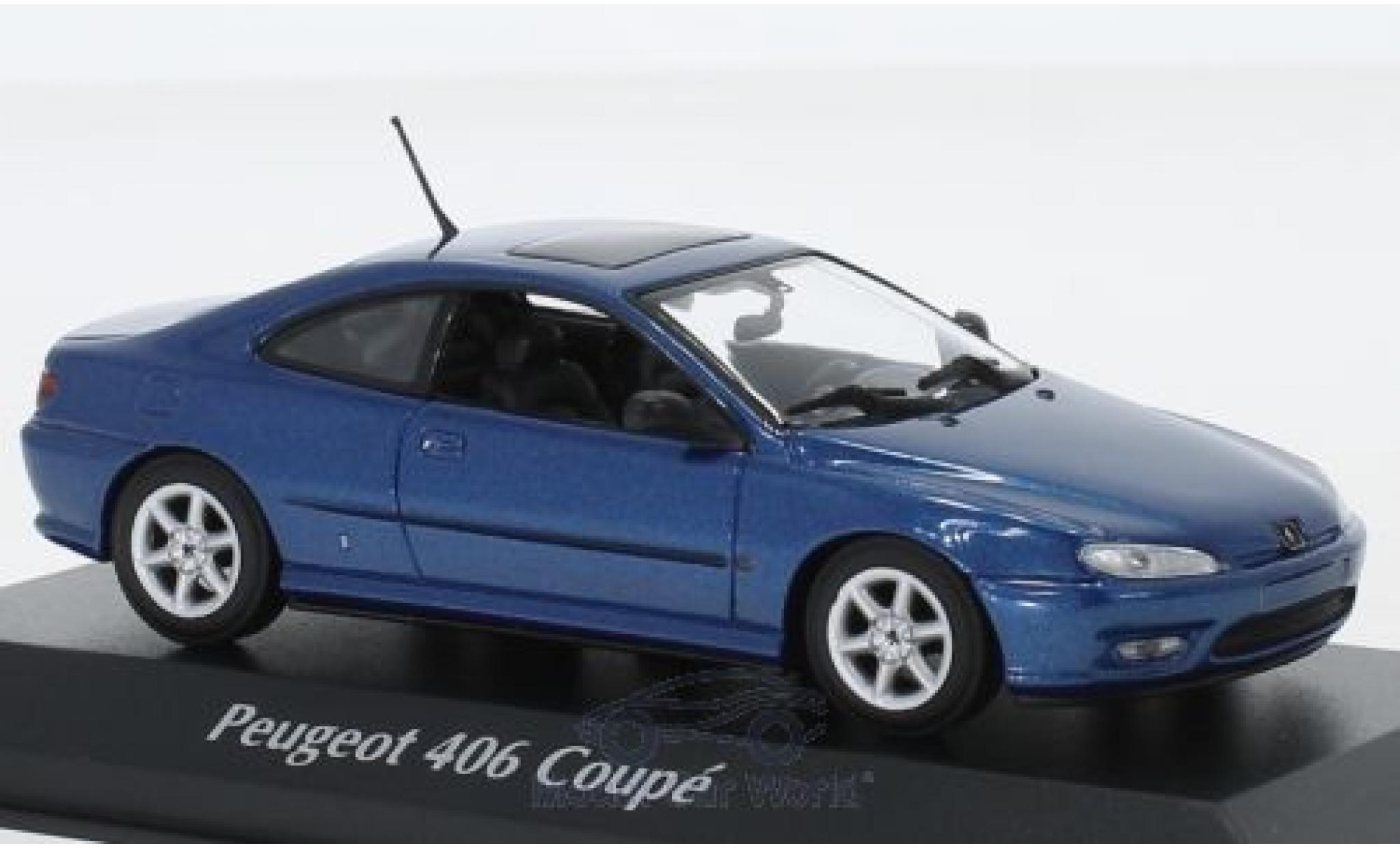 Peugeot 406 1/43 Maxichamps Coupe metallic-azul 1997