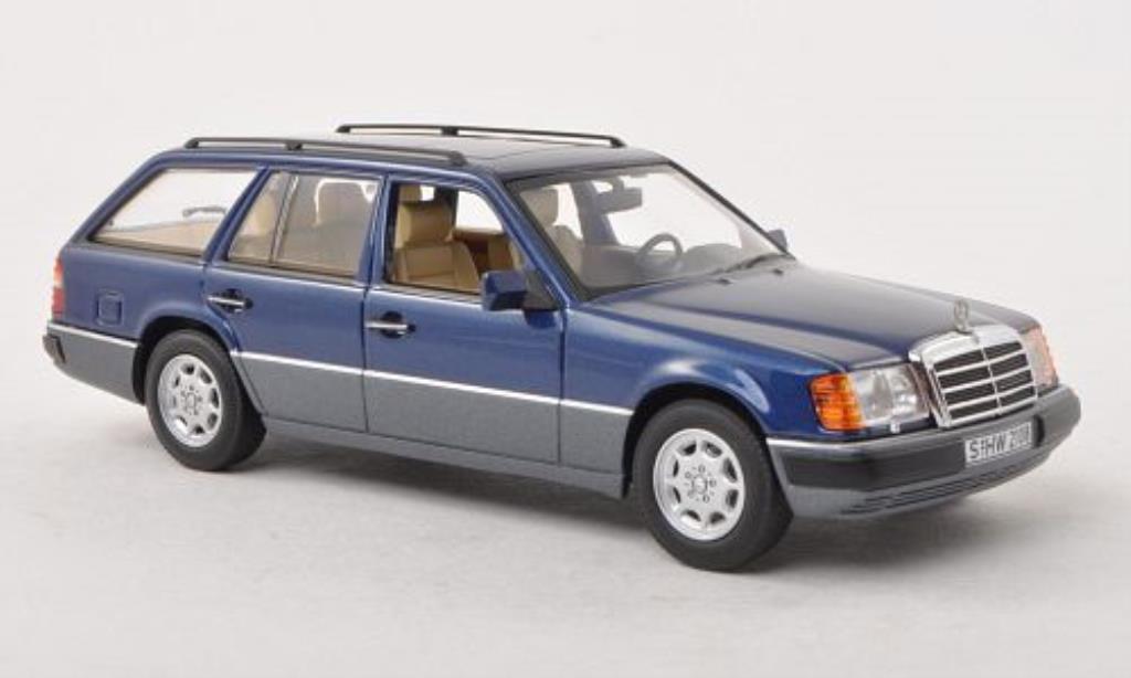 Mercedes 300 TE 1/43 Minichamps TE (S124) bleu/grey 1988 diecast model cars