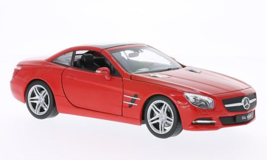 Mercedes Classe SL 500 1/24 Welly 500 (R231) Hard Top red 2012 diecast model cars