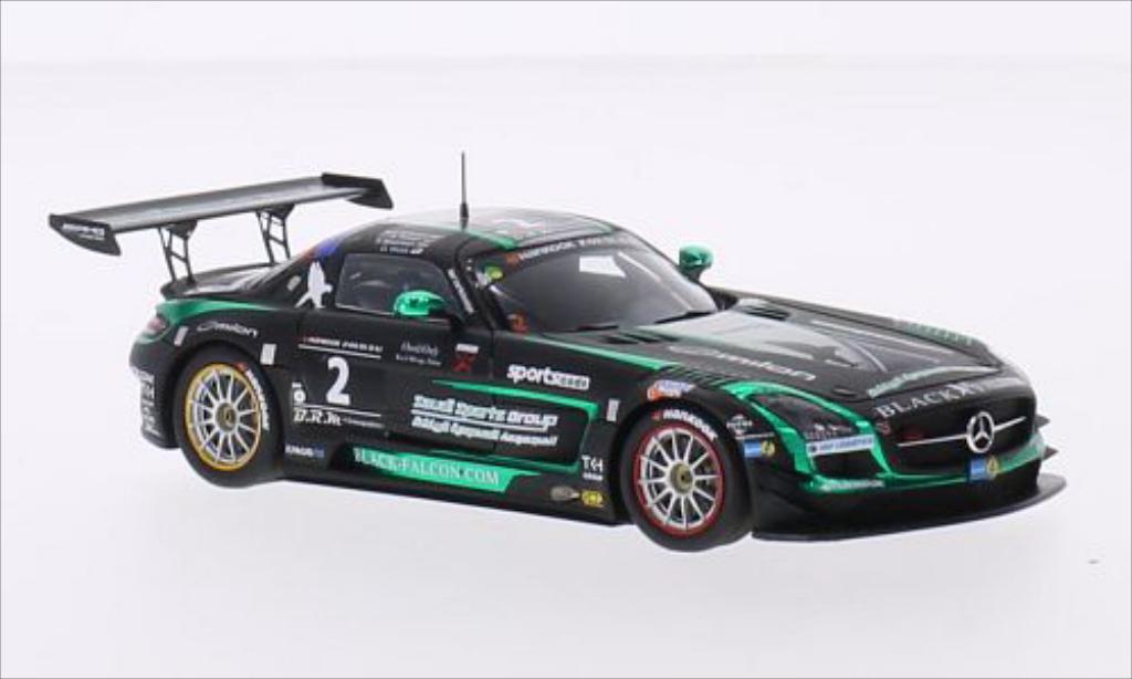 Mercedes SLS 1/43 Spark AMG GT3 No.2 Black Falcon Racing 24h Dubai 2015 diecast model cars