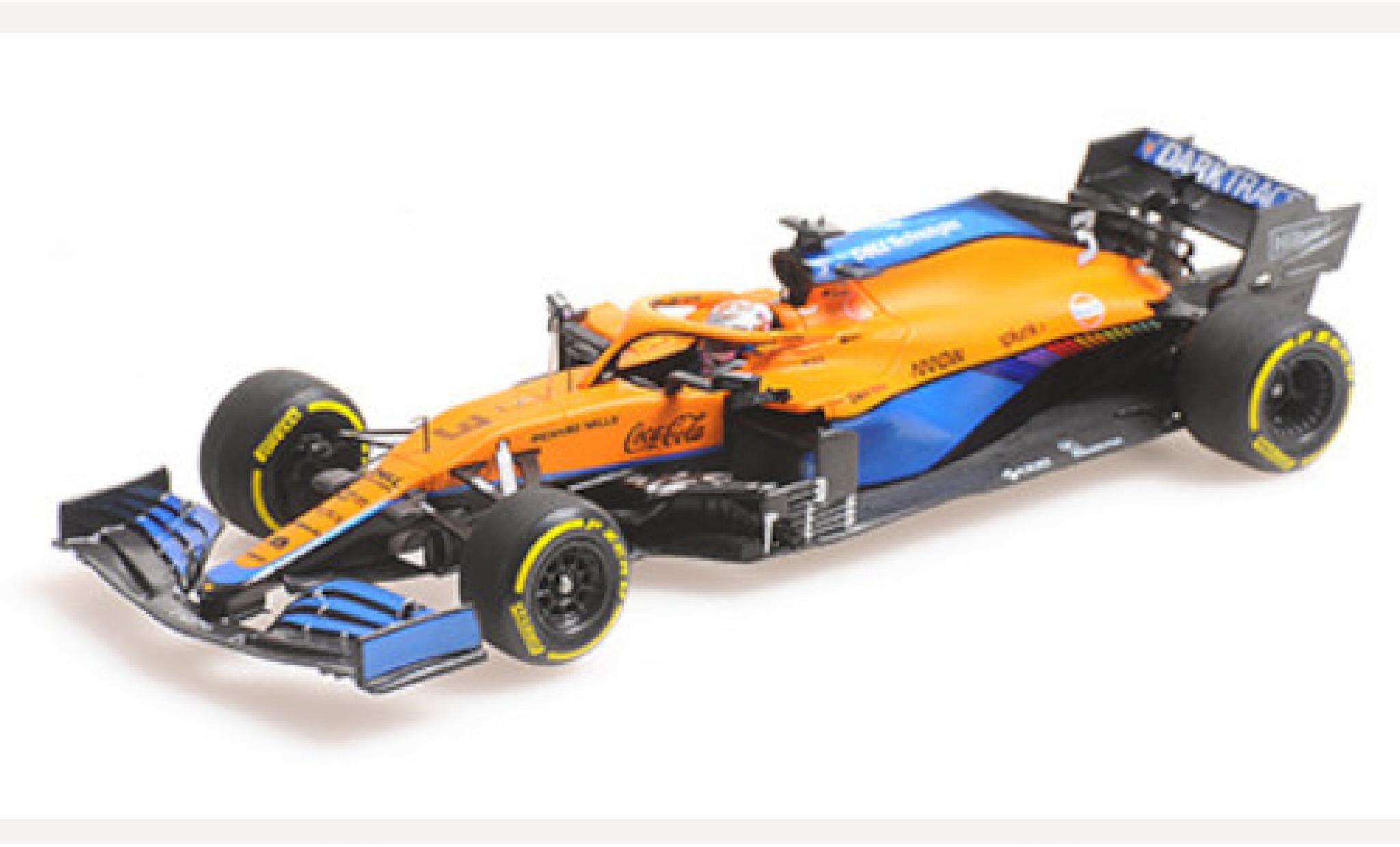 McLaren F1 1/43 Minichamps MCL35M No.3 Team formule 1 GP Bahrain 2021