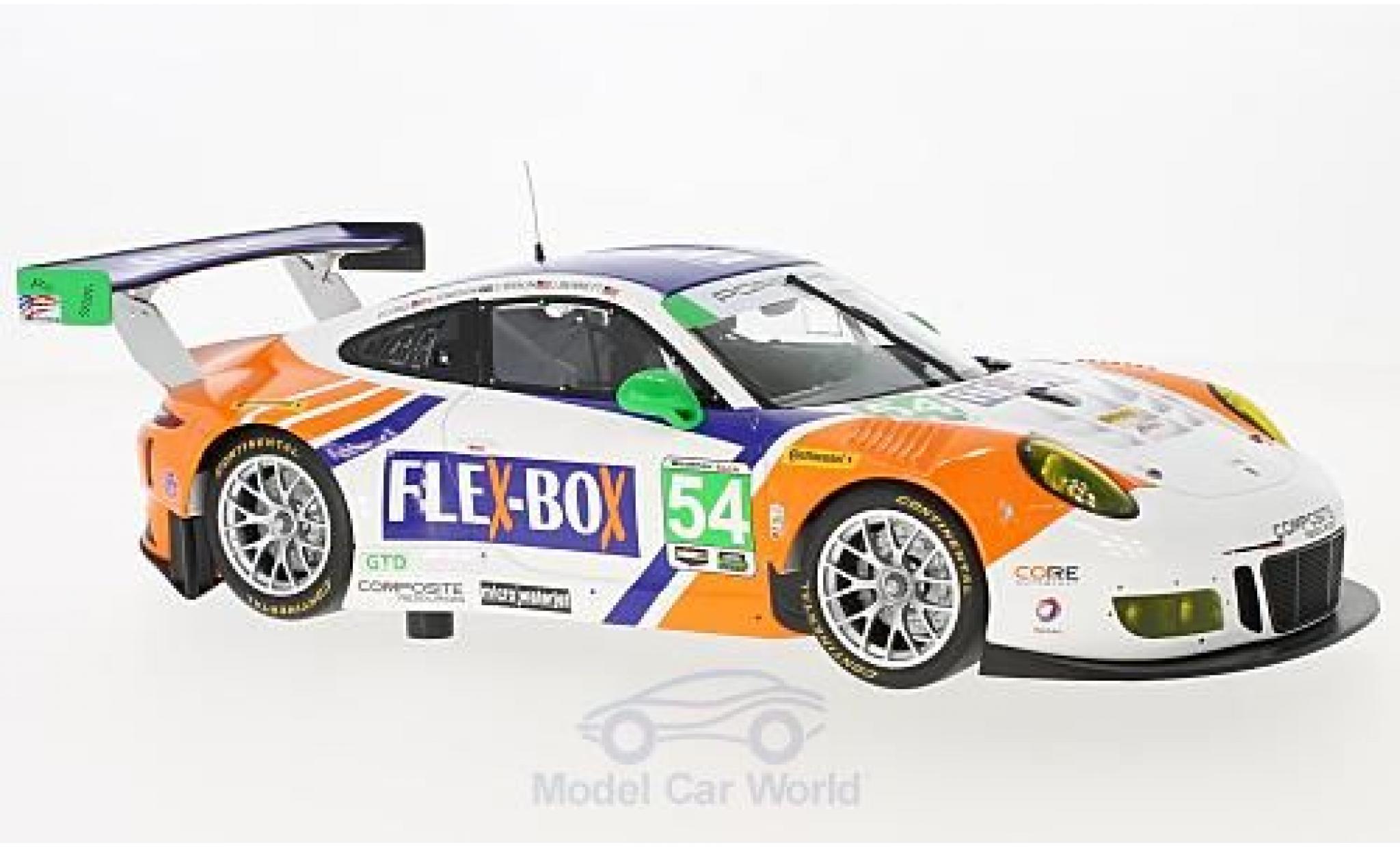 Porsche 991 GT3 R 1/18 Minichamps 911 () GT3 R No.54 Core Autosport Flex-Box 24h Daytona 2017 J.Bennett/C.Braun/P.Long/N.Jönsson