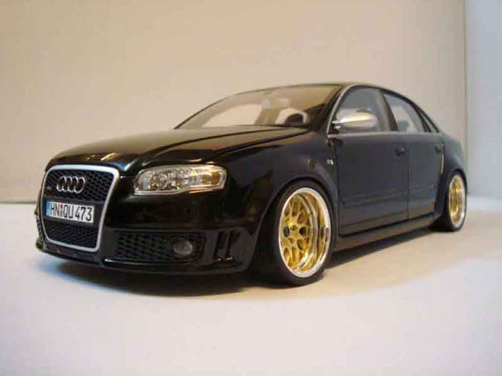 Audi RS4 1/18 Minichamps black jantes bbs tuning diecast model cars