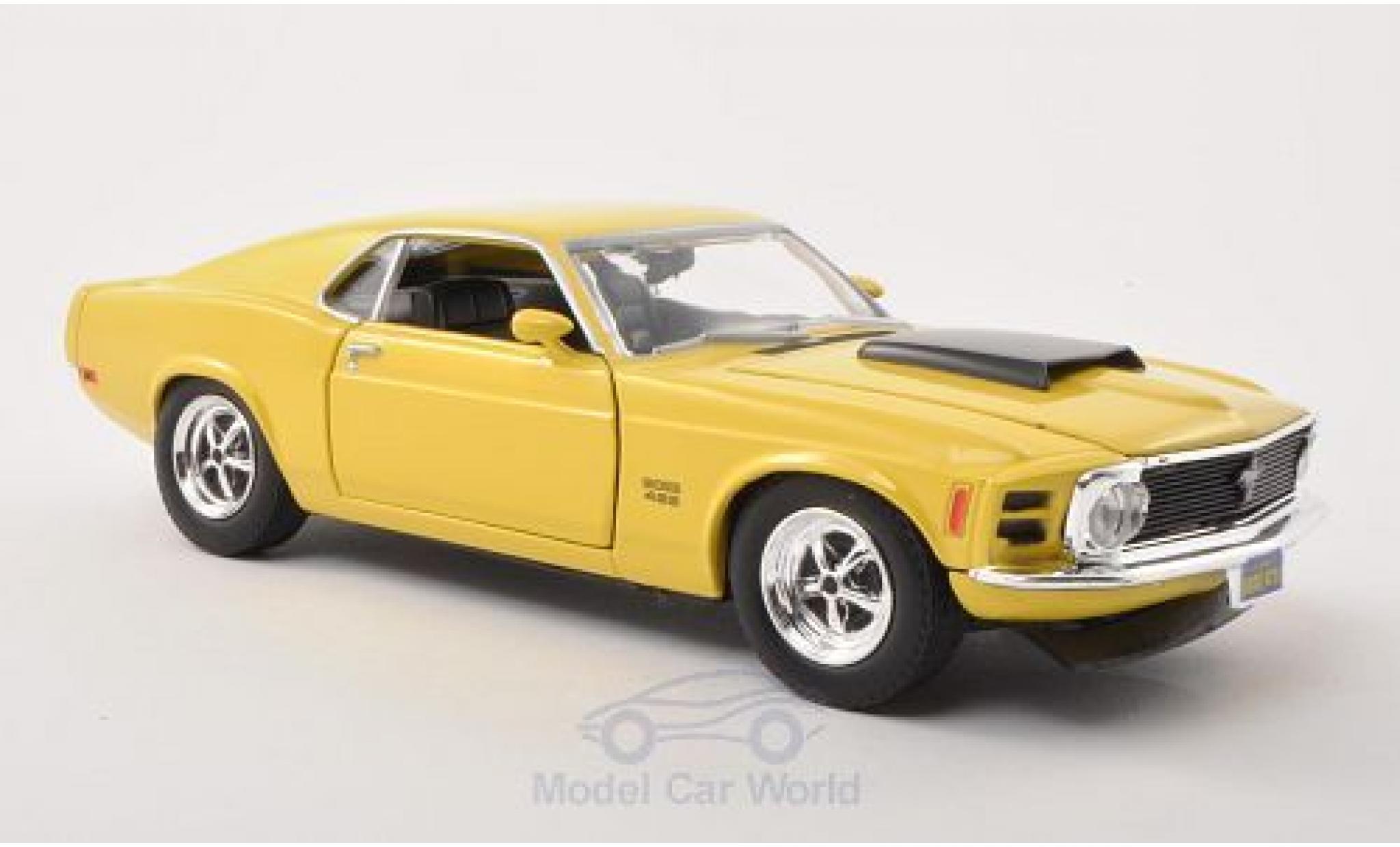 Ford Mustang 1/24 Motormax Boss 429 jaune/noire 1970