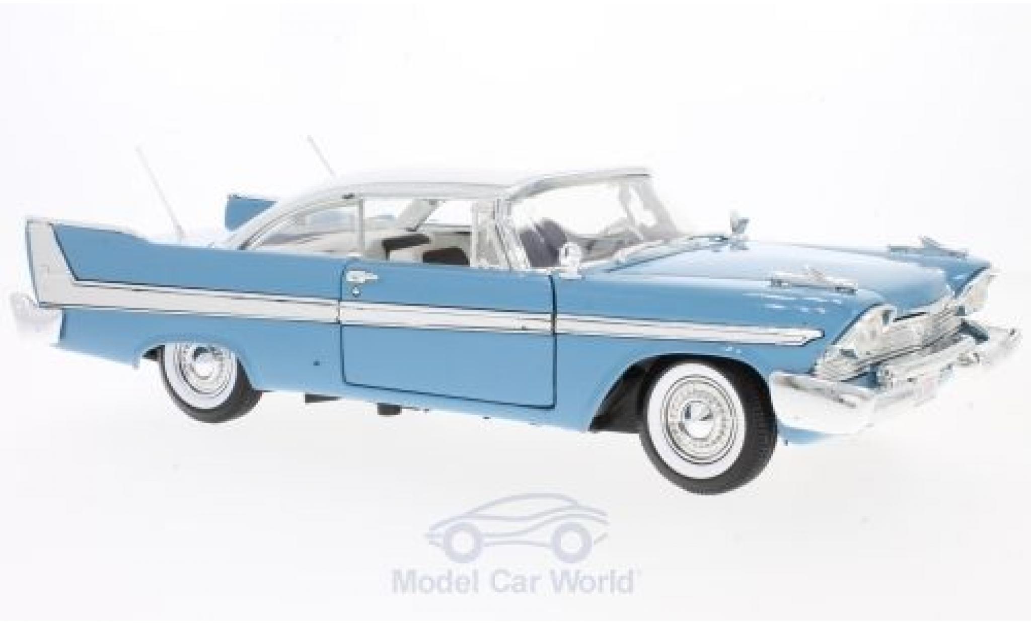 Plymouth Fury 1/18 Motormax bleue/blanche 1958