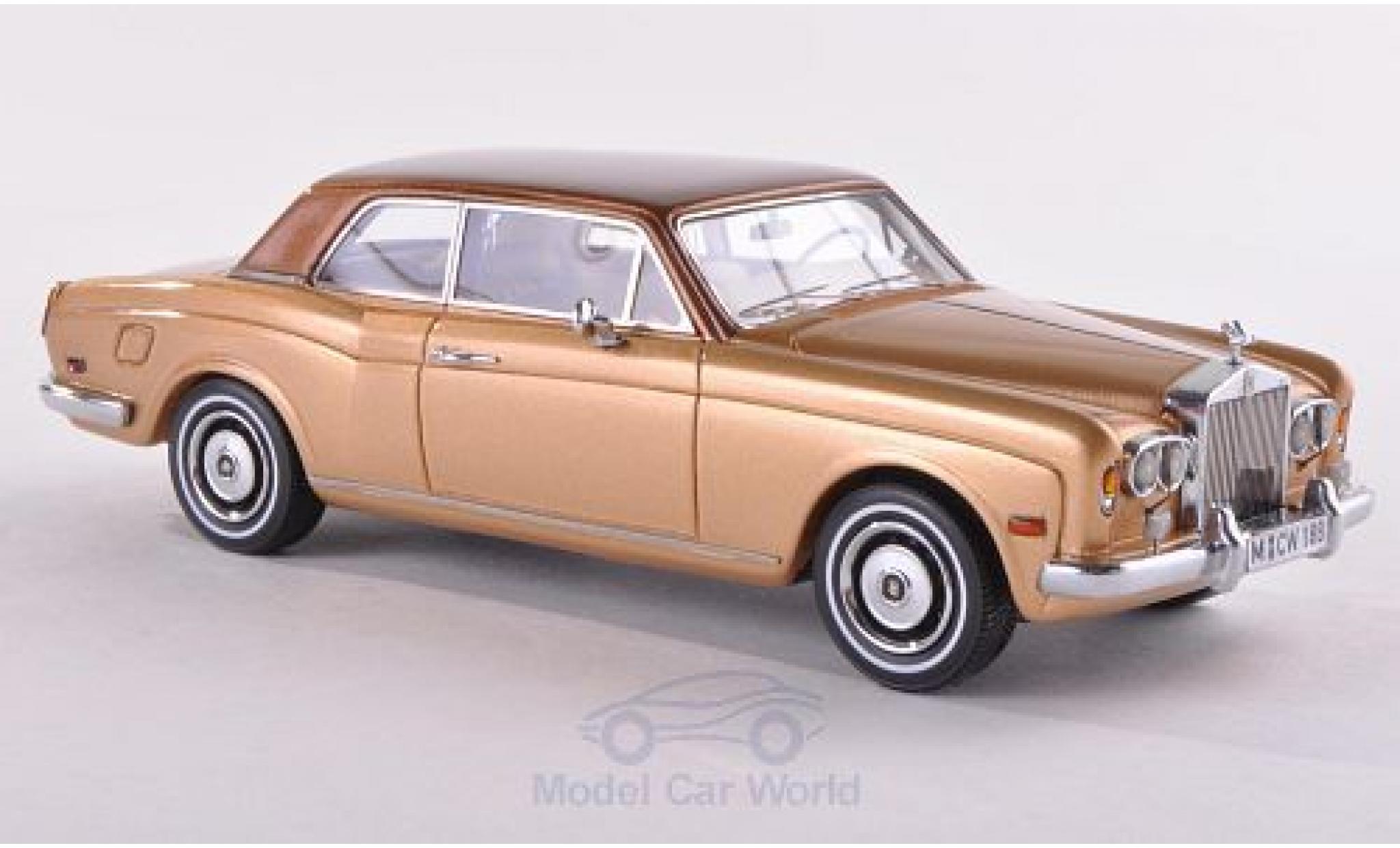 Rolls Royce Corniche 1/43 Neo FHC gold/metallic-marron 1971
