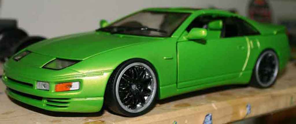Nissan 300 ZX 1/18 Kyosho ZX fairlady green jantes style bbs noires