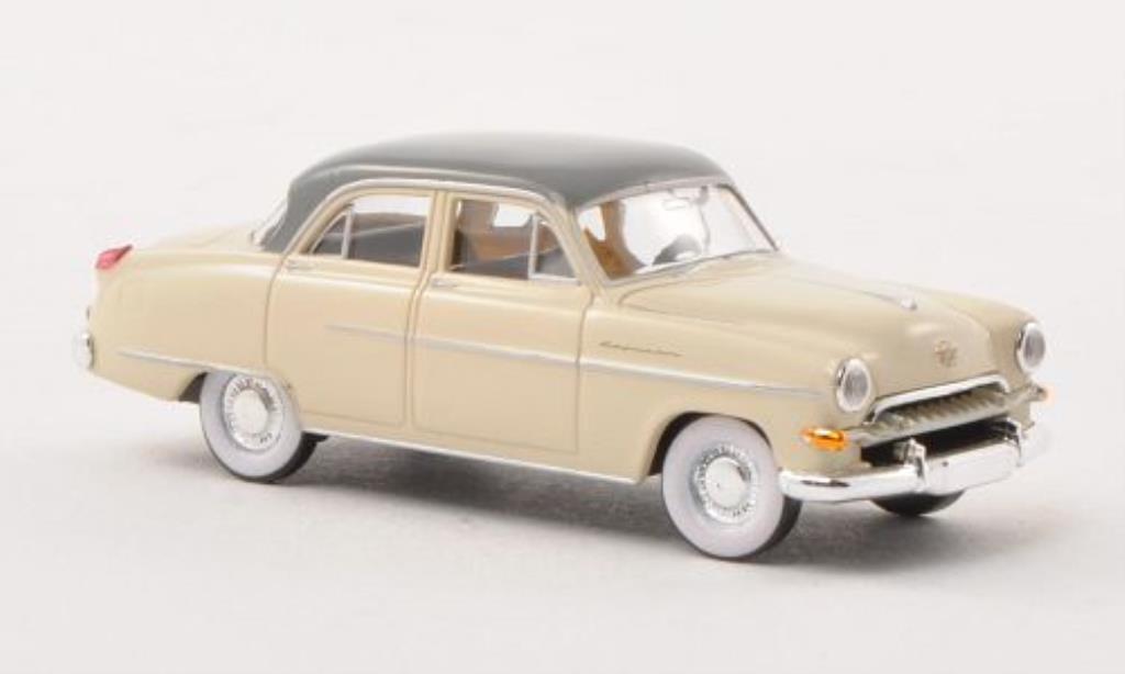 Opel Kapitan 1/87 Brekina beige/grise 1954 miniature