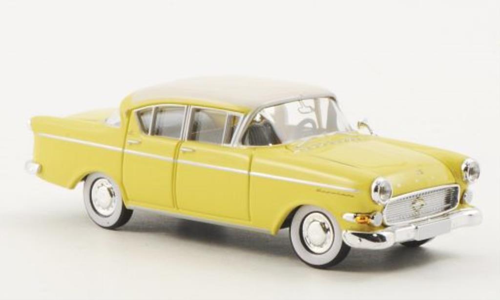 Opel Kapitan 1/87 Brekina P 2.5 jaune/blanche miniature