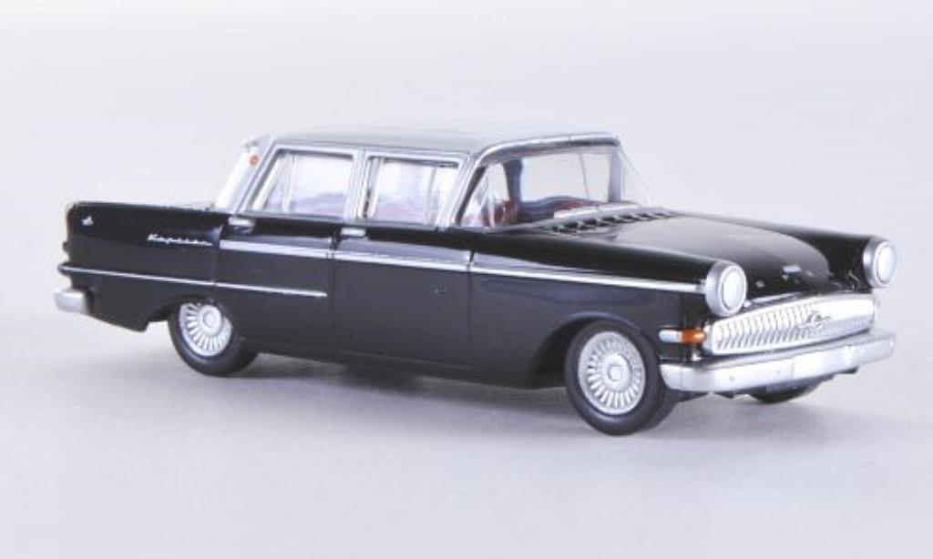 Opel Kapitan 1/87 Herpa P2.6 noire/blanche miniature