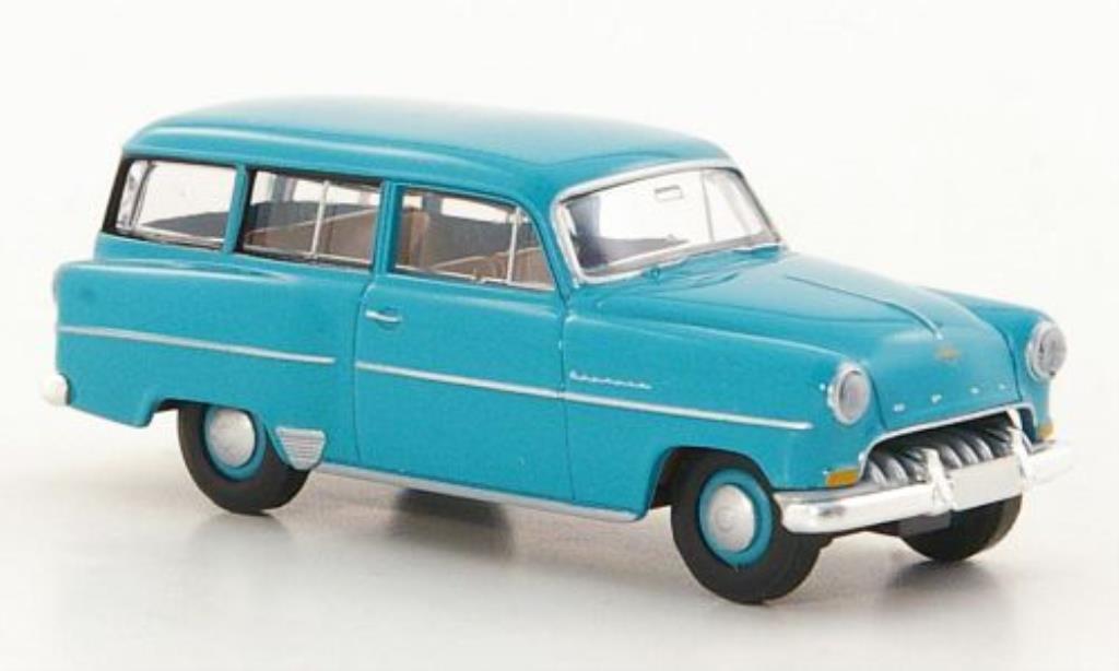 Diecast model cars Opel Olympia 1/87 Brekina Rekord Caravan turkis