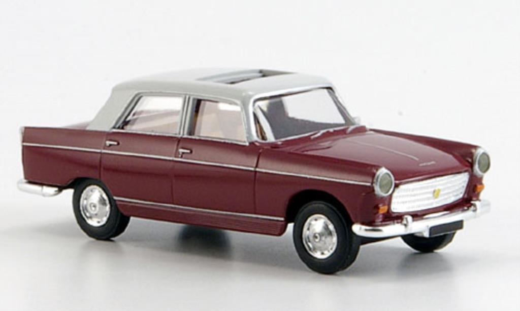 Peugeot 404 Berline 1/87 Brekina Berline Limousine rouge/grise Schiebedach miniature