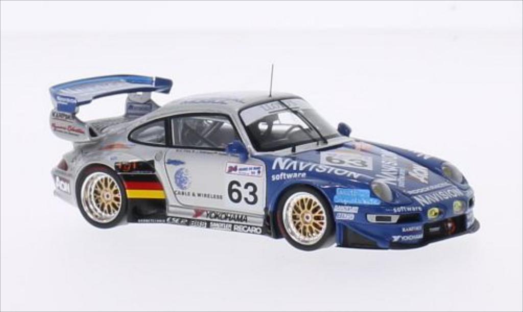 Porsche 993 GT2 1/43 Spark No.63 Roock Racing Navision 24h Le Mans 1999 /J.Robinson miniature