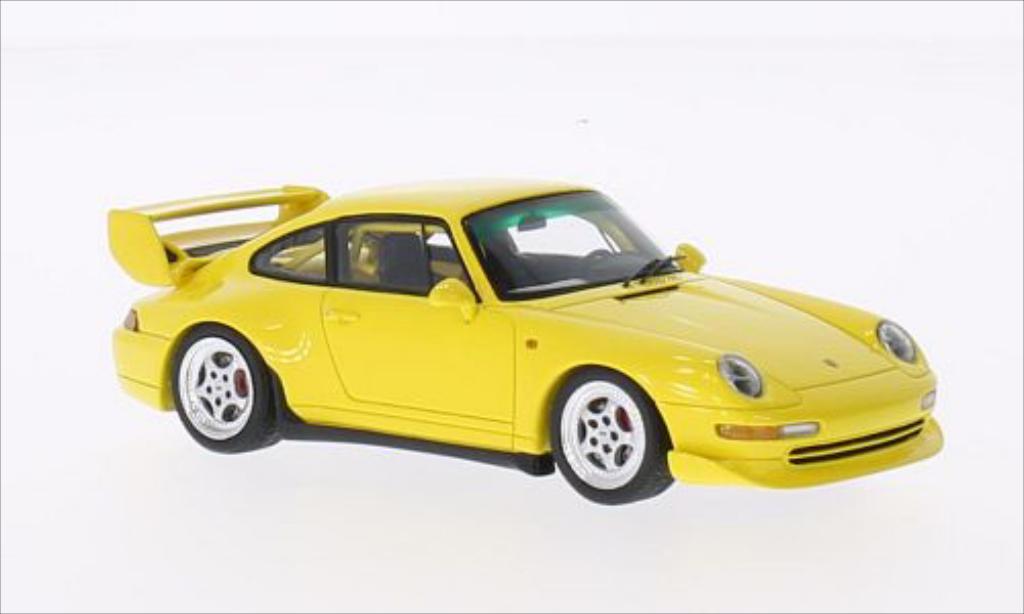 Porsche 993 1/43 Spark Club Sport jaune 1995 miniature