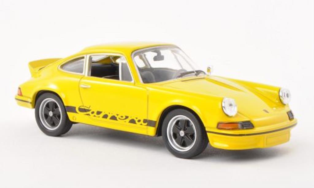 Porsche 911 1/43 Welly Carrera 2.7 jaune/noire 1973 miniature