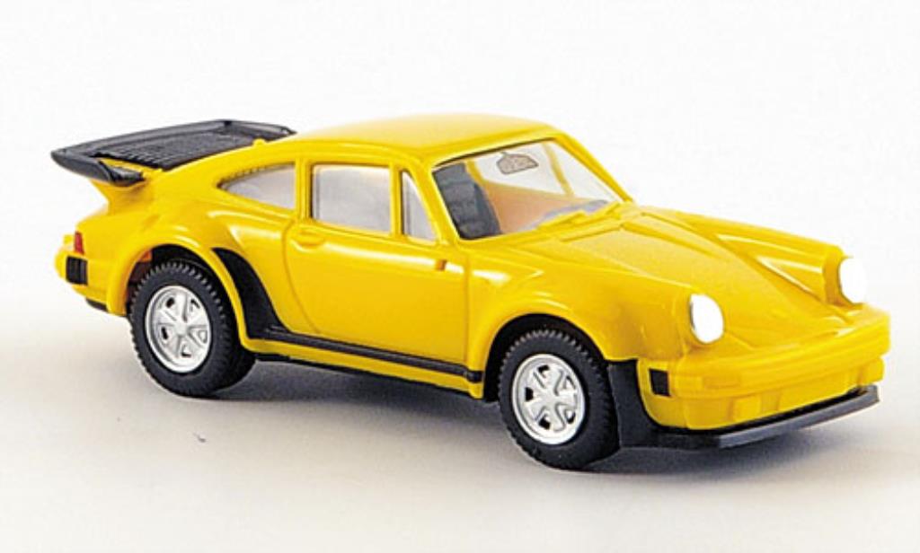Porsche 911 Turbo 1/87 Herpa Turbo jaune miniature